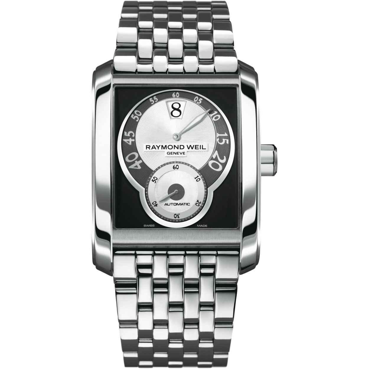 Raymond Weil Don Giovanni Cosi Grande model 4400-ST-00268. Zeer speciaal horloge met Jumping Hour aanduiding. Mechanisch /  Automaat. Een horloge voor de liefhebben van iets anders.