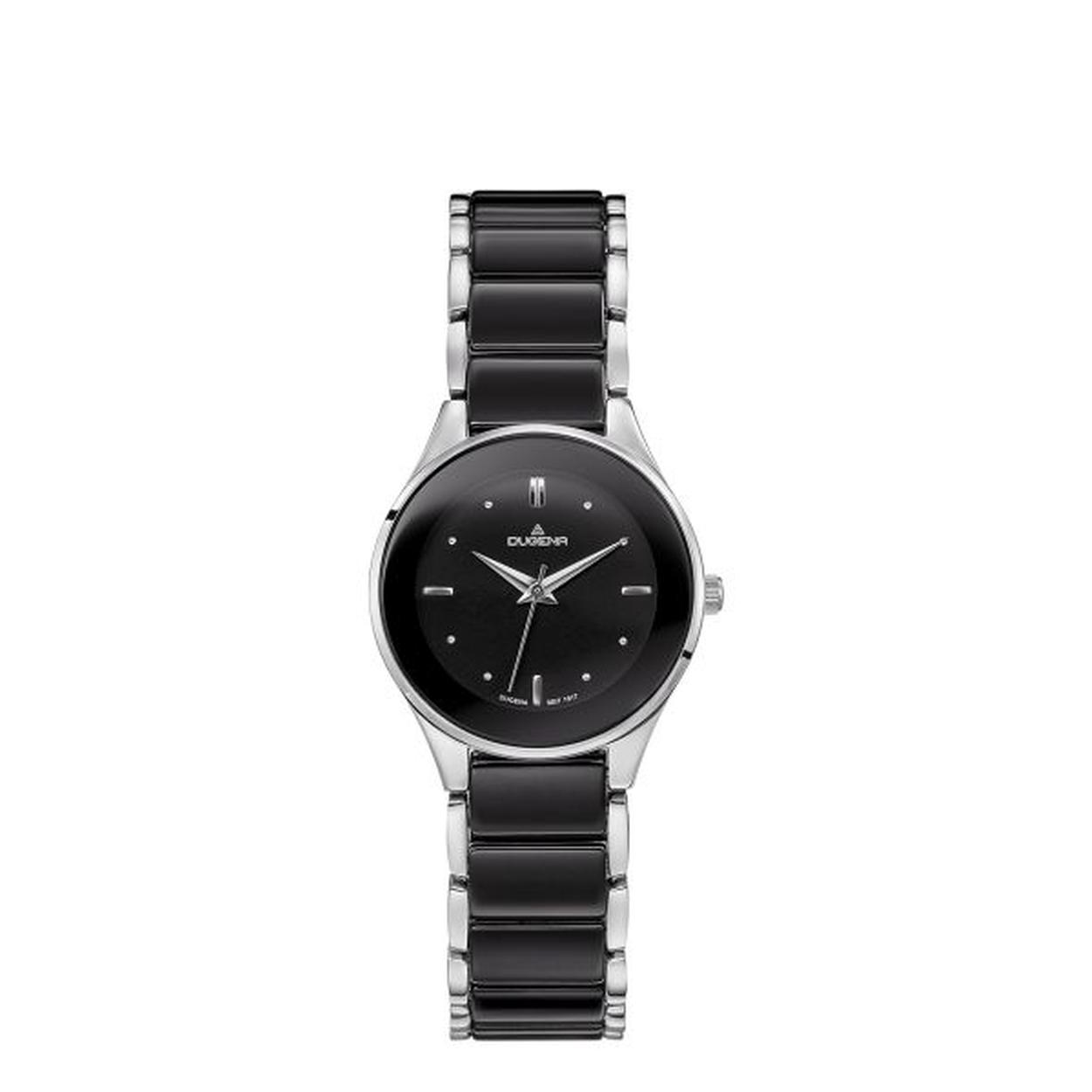 Die Damenuhr Amica Ceramica schwarz besticht durch ihr elegantes Design mit einem runden, schwarzen Keramikgeh&auml;use und einem Keramikarmband. Sie verf&uuml;gt &uuml;ber Mineralglas und ein Quarzuhrwerk. Mit einer Wasserdichtigkeit von 3 ATM ist sie spritzwassergesch&uuml;tzt. Diese stilvolle Uhr passt perfekt zu formeller Kleidung oder als stilvolles Accessoire im Alltag.