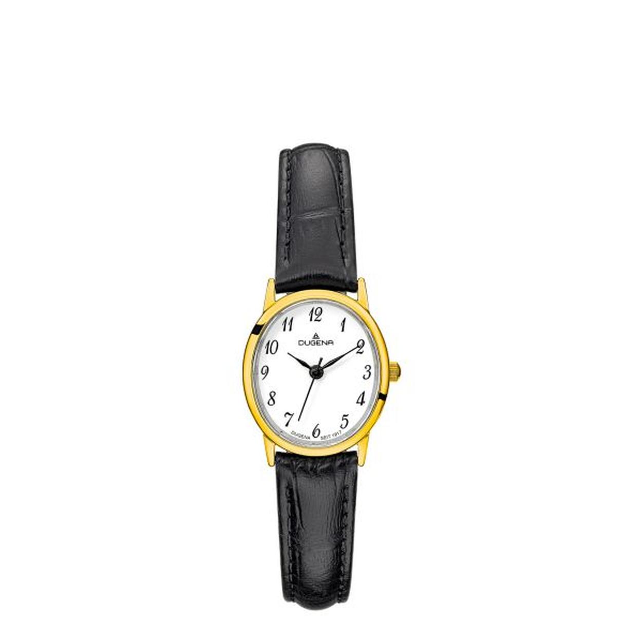 Die Uhr ist eine stilvolle Armbanduhr mit einem wasserdichten Level 3. Das Geh&auml;use und das Armband bestehen aus Edelstahl, das Glas ist aus Mineral. Der Armband ist schwarz, ohne Datumsfunktion und hat eine Gr&ouml;&szlig;e von 24,5. Ideal f&uuml;r elegante Anl&auml;sse oder t&auml;gliches Tragen, kombiniert mit passendem Schmuck.