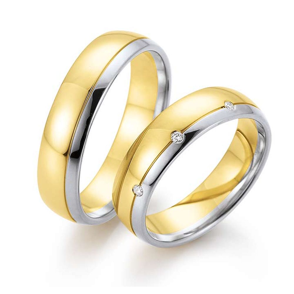 De Gettmann trouwringen worden gemaakt in Duitsland.
Dit set in 585 wit- en geelgoud heeft een breedte van 5.5mm.
De damesring is gezet met diamant, briljant slijpsel, en heeft een totaal gewicht van 0,030ct SI-TW.

Gettmann trouwringen zijn in meerdere gehaltes en kleuren leverbaar. Vraagt u ons naar de mogelijkheden en actuele prijzen.

