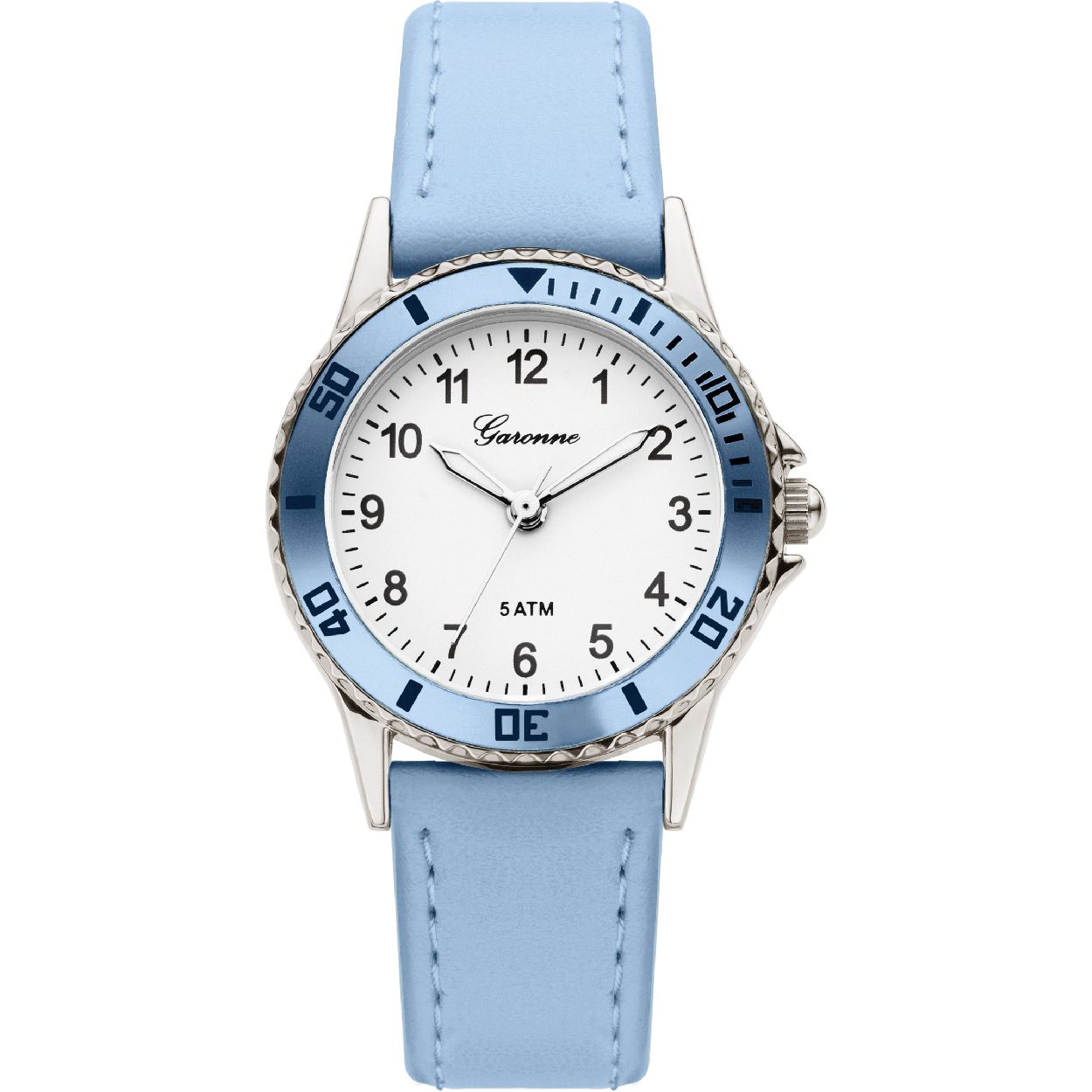 Dit meisjeshorloge is van het merk Garonne. Het is een analoog horloge met een band gemaakt van kunststof. De diameter van de kast is 27 mm.
De verdere specificaties van het horloge zijn als volgt:
Glassoort: mineraal
Bandbreedte (mm): 14
Kastmateriaal: metaal
Waterdichtheid: 5 ATM
Techniek: quartz
Kastkleur: zilver
Kastvorm: rond
Wijzerplaatkleur: wit
Index: cijfers
Bandkleur: blauw
Sluiting: gesp