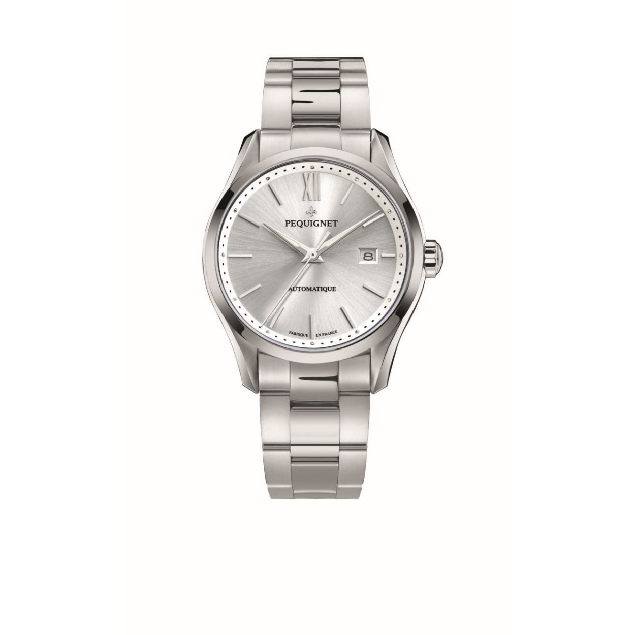 PEQUIGNET HEREN HORLOGE MET MECHANISCH ZWITSERS UURWERK EN SAFFIERGLAS