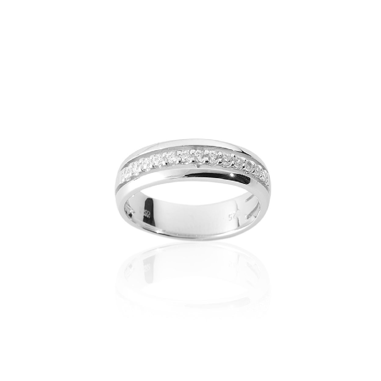 Zilveren dames ring met zirkonia  