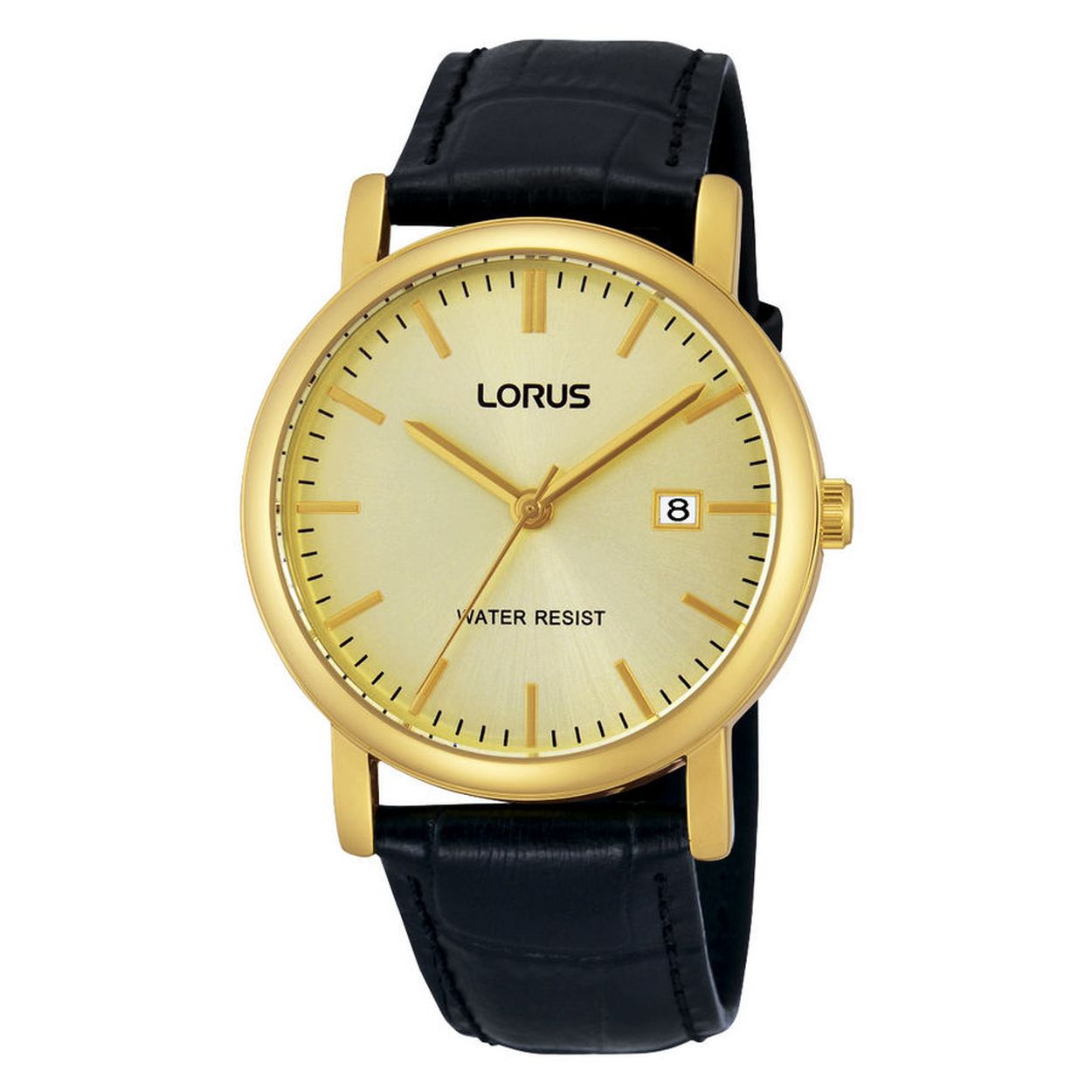 Dit herenhorloge is van het merk Lorus. Het is een analoog horloge gemaakt van metaal. De diameter van de kast is 37.5 mm en de kast is 9 mm dik. 

De verdere specificaties van het horloge zijn als volgt: 
Glassoort: mineraal glas 
Bandbreedte: 20 
Kastmateriaal: metaal
Waterdichtheid: 3 ATM 
Techniek: quartz