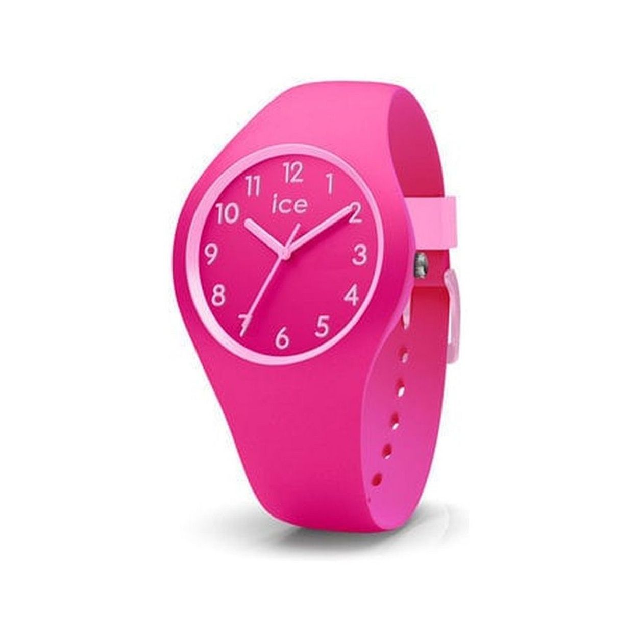 Ice Watch OLA KIDS FAIRY - IW014430 Dit Unisex horloge uit de Ice-Watch Ola kids serie heeft een roze silicone band met pastel roze arabische cijfers op een roze wijzerplaat. Het horloge heeft mineraal glas en een rozekleurige horlogekast met een kastdiameter van 34 mm HET MERK Ice-Watch bestaat al sinds 2007 en heeft als motto ""Change. You can"". De horloges worden in verschillende kleuren - van transparant tot fluorescerend - uitgevoerd. Dit zorgt ervoor dat er een Ice-Watch is voor elke smaak, stijl en elke look waardoor je zo vaak van Ice-Watch kunt wisselen zoals je wilt. SPECIFICATIES - Mineraal glas - Ronde kastvorm  34 mm - Rozekleurige horlogekast - Roze wijzerplaat - Pastel roze arabische cijfers - Roze siliconen horlogeband - 10 ATM (Zwemmen en snorkelen)
