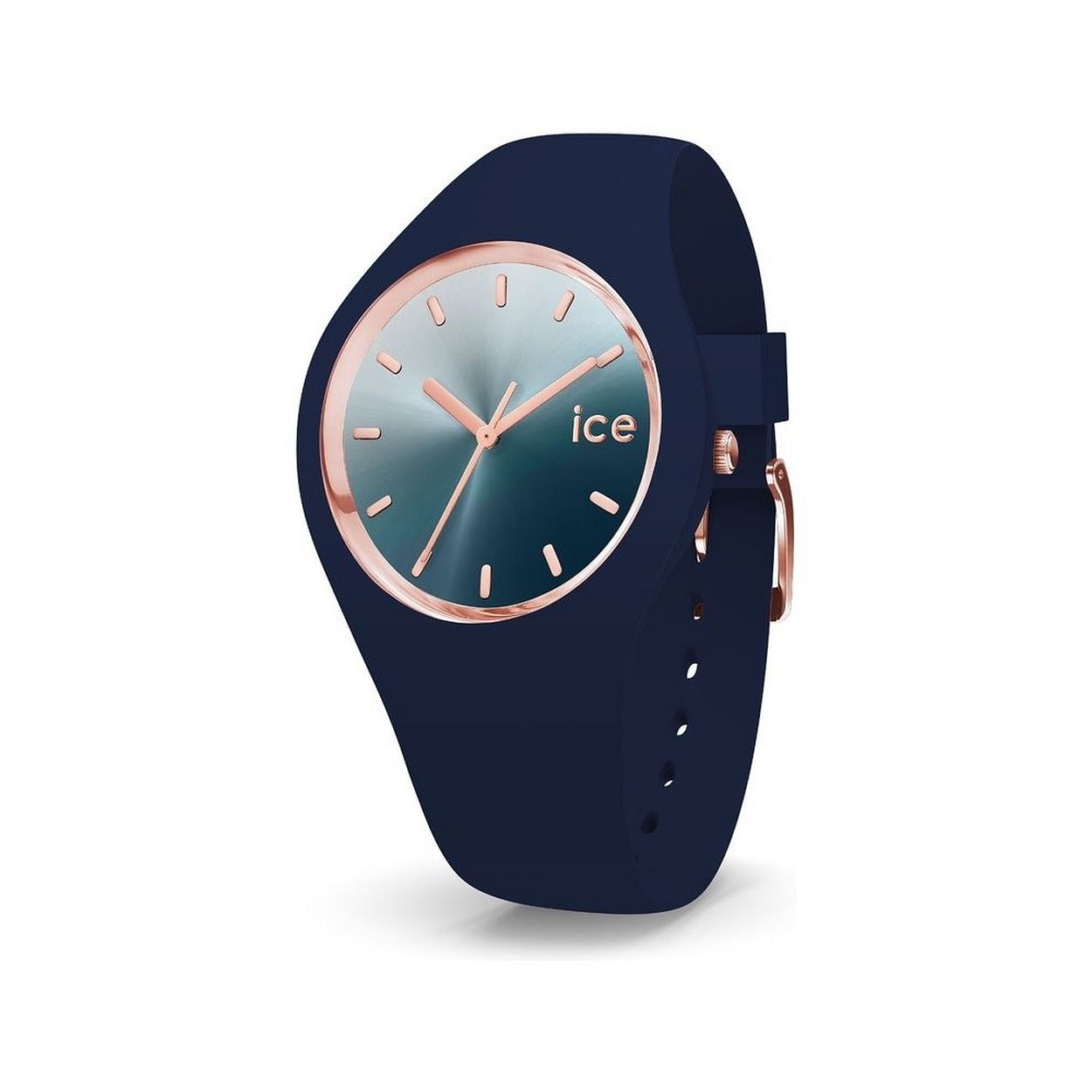 Ice - Watch CITY sunset - IW015751   Dit dames horloge van Ice-Watch uit de Sunset serie heeft een blauwe silicone band en een lichtblauwe wijzerplaat met ros�goudkleurige details en een streepjes aanduiding. Het horloge heeft mineraal glas en een kastdiameter van 40 mm.   HET MERK Ice-Watch bestaat al sinds 2007 en heeft als motto "Change. You can". De horloges worden in verschillende kleuren - van transparant tot fluorescerend - uitgevoerd. Dit zorgt ervoor dat er een Ice-Watch is voor elke smaak, stijl en elke look waardoor je zo vaak van Ice-Watch kunt wisselen zoals je wilt.   SPECIFICATIES  - Mineraal glas  - Ronde kastvorm � 40 mm  - Blauwe horlogekast  - Blauwe wijzerplaat - Blauwe silicone horlogeband  - 10 ATM (Zwemmen en snorkelen)
