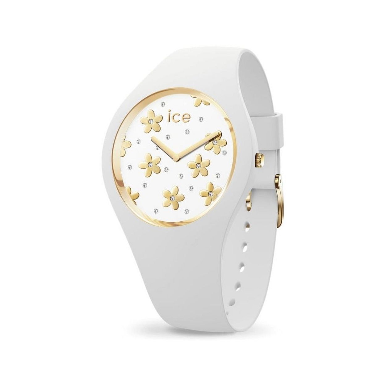 Ice-Watch ICE flower - IW016667  Dit dameshorloge komt uit de ICE flower collectie. Het horloge heeft een diameter van 40 mm en is voorzien van mineraalglas. Deze wijzerplaat is voorzien van Swarovski steentjes. HET MERK Ice-Watch bestaat al sinds 2007 en heeft als motto "Change. You can". De horloges worden in verschillende kleuren - van transparant tot fluorescerend - uitgevoerd. Dit zorgt ervoor dat er een Ice-Watch is voor elke smaak, stijl en elke look waardoor je zo vaak van Ice-Watch kunt wisselen zoals je wilt.  SPECIFICATIES - Mineraal glas - Ronde kastvorm � 40 mm - Witte horlogekast - Witte wijzerplaat met Swarovski steentjes - Witte siliconen horlogeband - 10 ATM (Zwemmen en snorkelen)