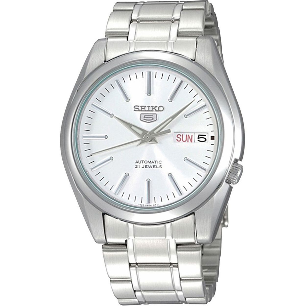 Seiko heren horloge automaat met een kastmaat van 38 mm.