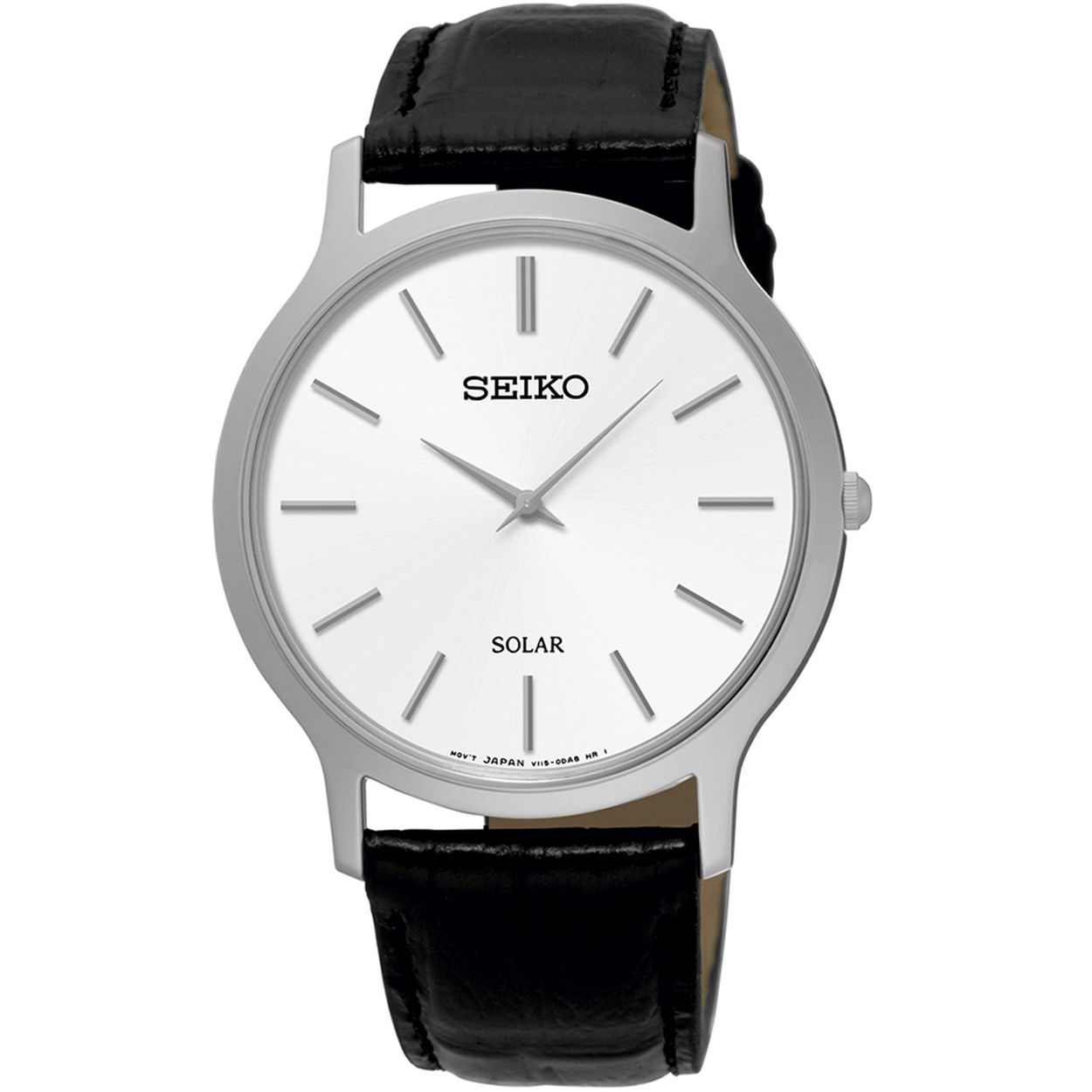 De Seiko SUP873P1 werkt op zonne-energie. De zon en andere lichtbronnen geven het horloge energie, waardoor u nooit meer een batterij hoeft te vervangen.