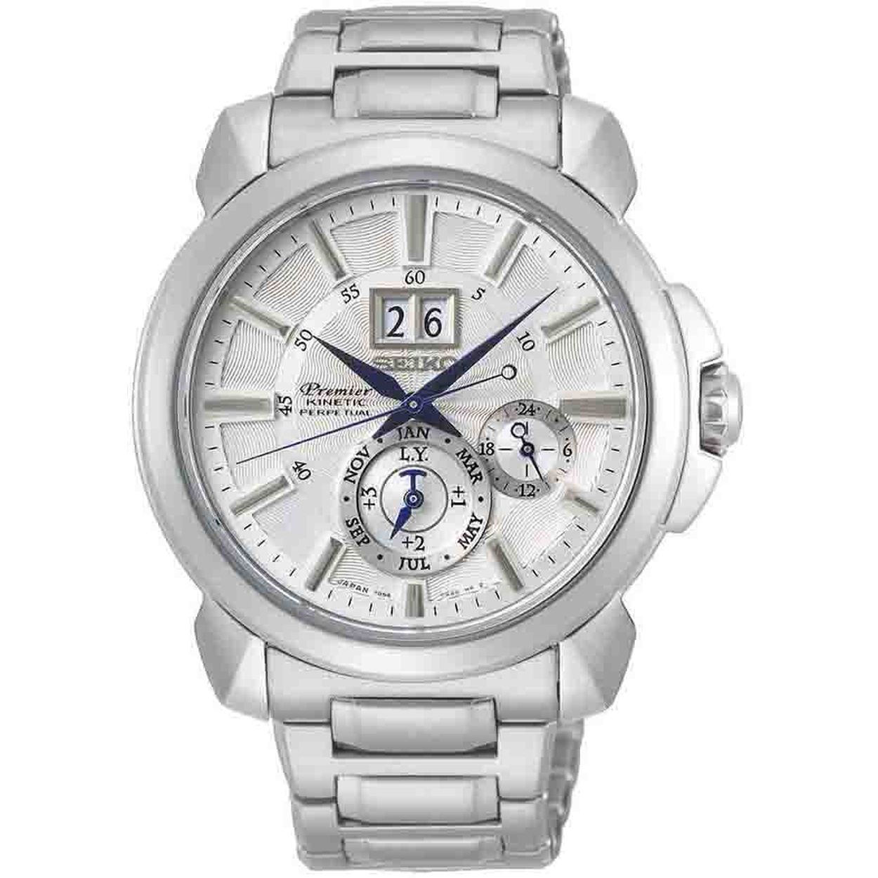 Ontdek de schitterende SEIKO SNP159P1. Een edelstaal horloge met een kastmaat van 42.9 mm.