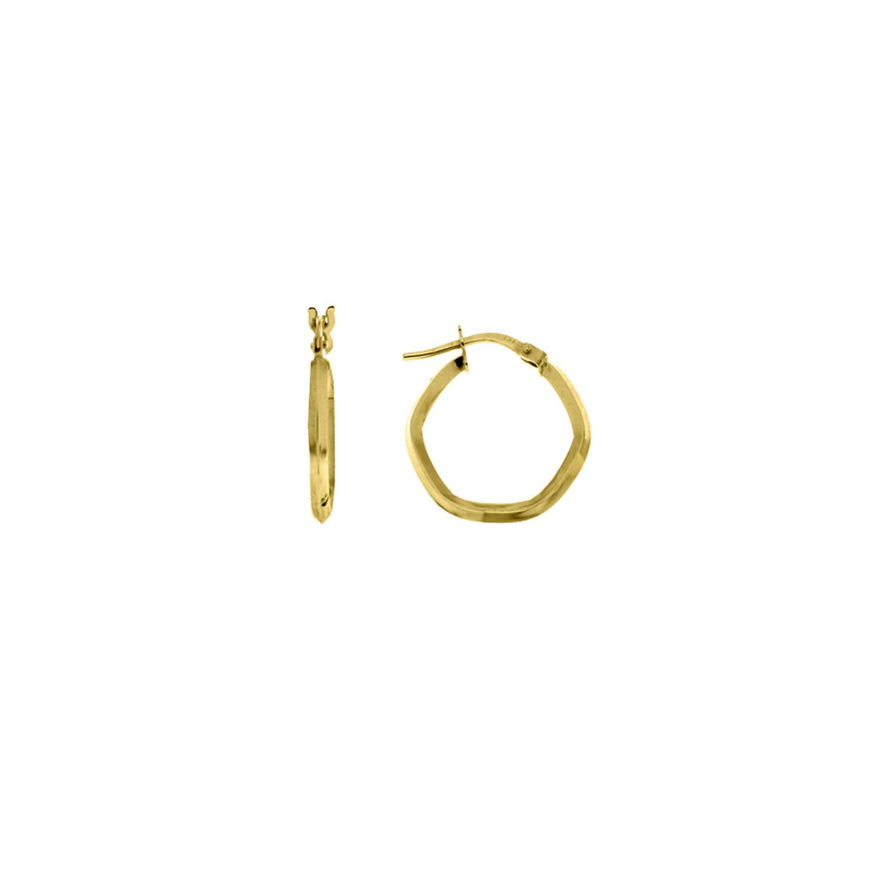 MY iMenso GOLD Creoli earrings "Rombo Plano 19,5mm"