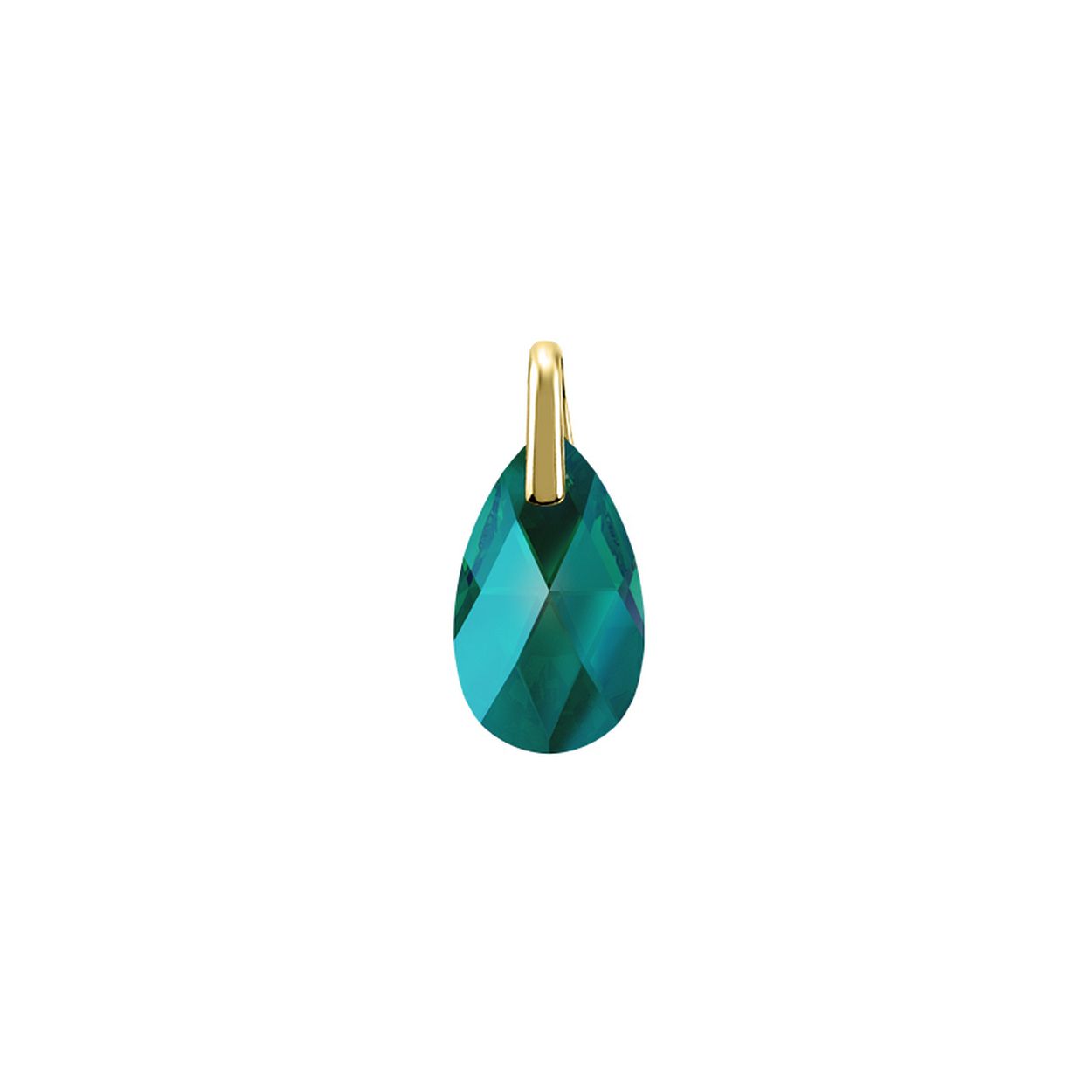 Gouden My Imenso hanger met groen crystal 