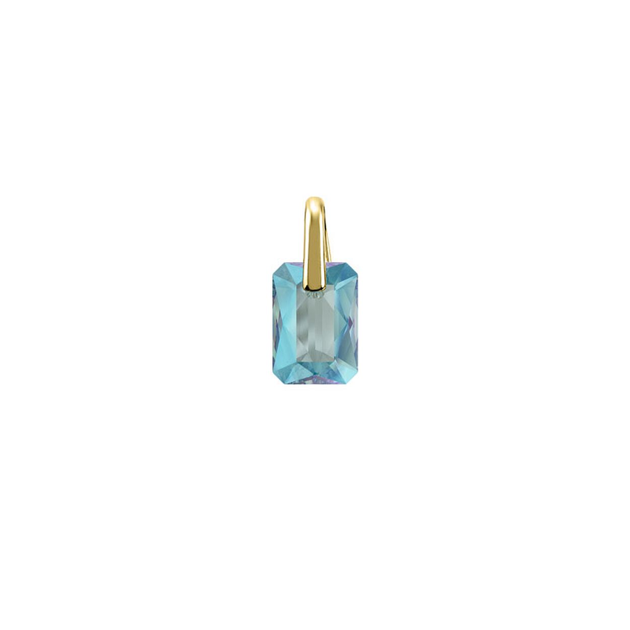 My Imenso Gold creoli Rettangolo pendant Aqua 11mm