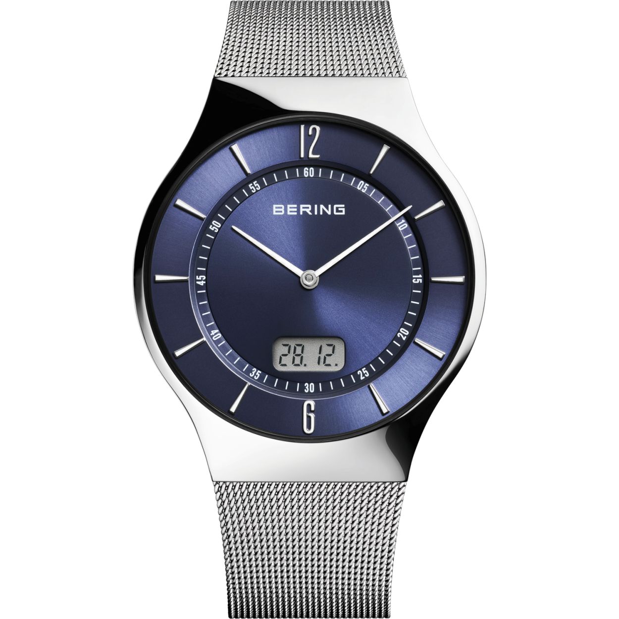 Dit prachtige horloge van Bering is radio controlled en wordt gedragen door heren.