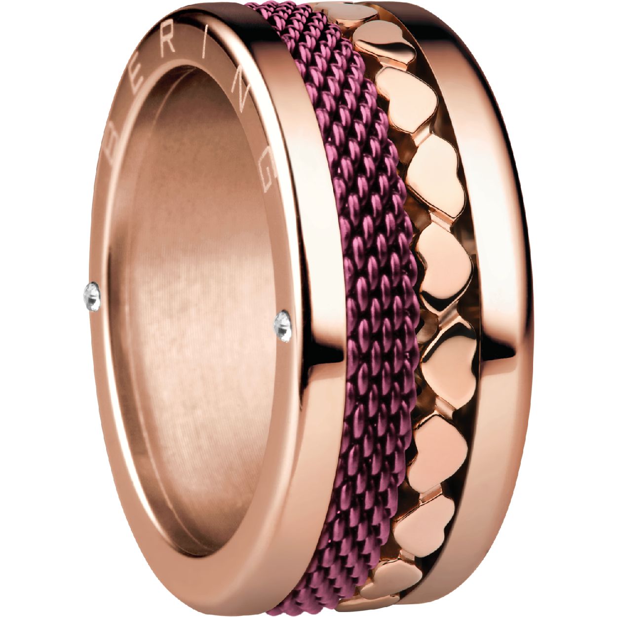 Edelstaal bering RING/8 combi. rose/paars 520-VAL21R-84