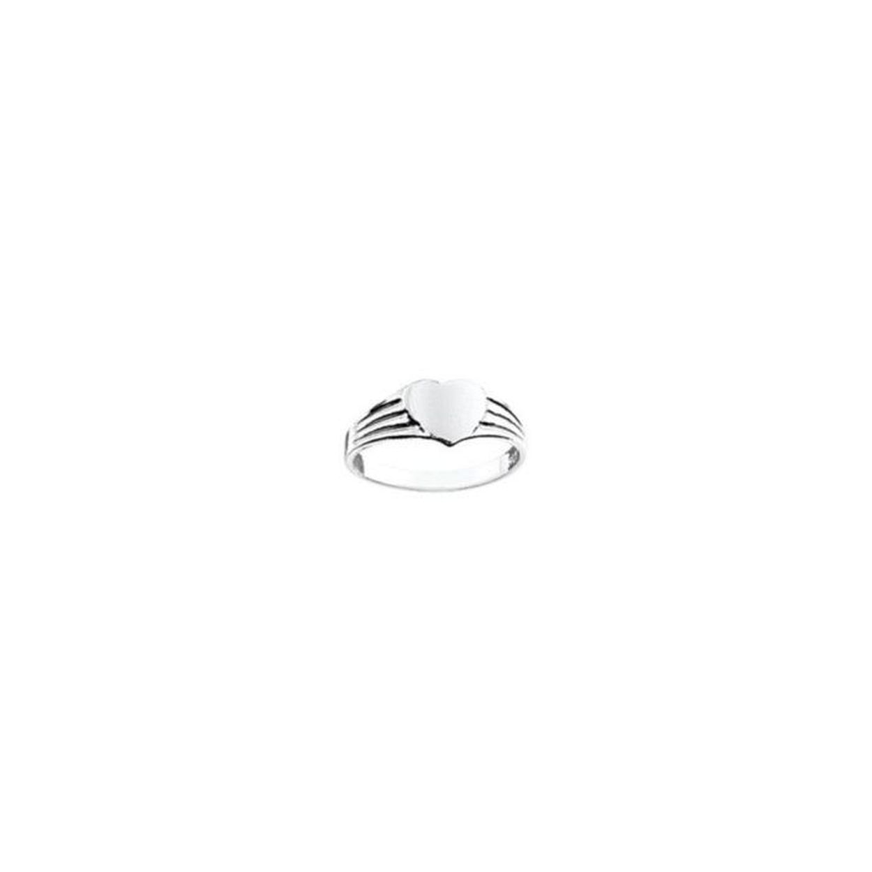 49 - 15,5 mm Zilver Graveerring Hart