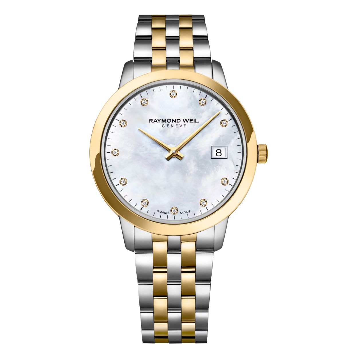 Dit Raymond Weil Toccata horloge heeft een Roestvrijstaal kast met een diameter van 34 mm en is voorzien van een metalen band. In de kast bevindt zich een ETA kwaliteitsuurwerk en is afgewerkt met Saffierglas.

Het horloge is 5ATM. Dit betekent dat het horloge geschikt is om mee te douchen. Verder wordt het horloge geleverd met 2 jaar garantie.
