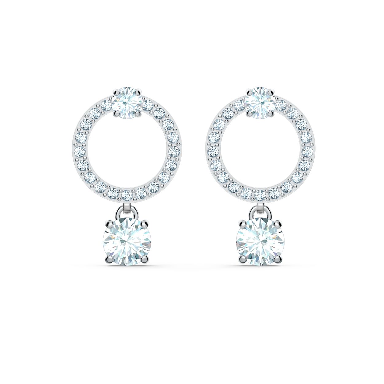 Deze steekoorbellen van Swarovski zijn eenvoudig en tegelijkertijd schitterend. Een rond wit kristal bungelt aan een kleine ring, de ring zelf is prachtig versierd met sprankelend pave. De bungelende elementen bewegen wanneer je je hoofd draait en reflecteren inkomend licht op telkens nieuwe en schitterende manieren. Deze aantrekkelijke oorbellen voegen een unieke sprankeling toe aan alledaagse outfits.

Artikelnr.: 5563278
Collectie:  Attract
Kleur:  Wit
Lengte: 1.8 cm
Breedte: 1.1 cm
Materiaal:  Kristallen, Rodium-verguld
