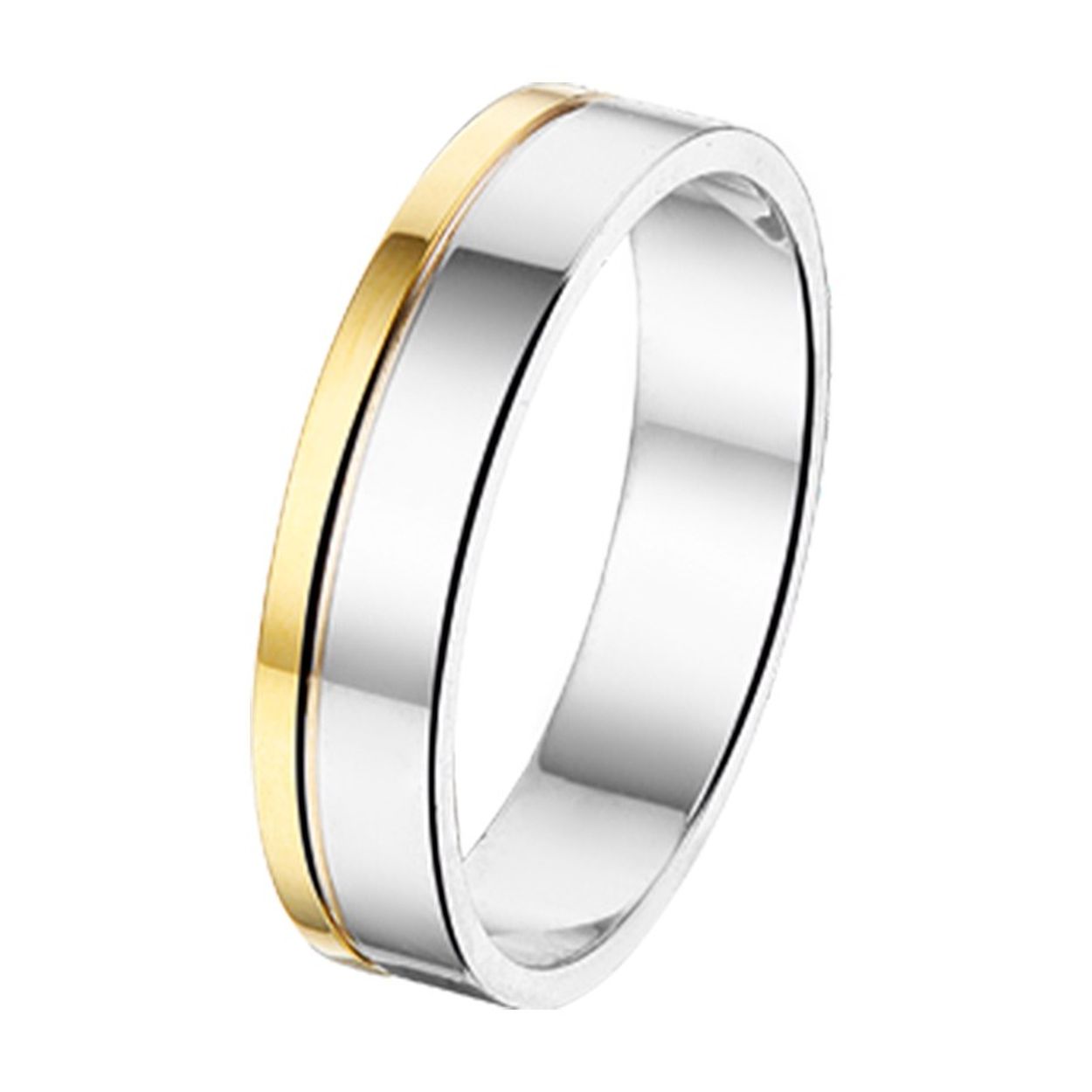 relatiering zilver met 14 krt geelgoud