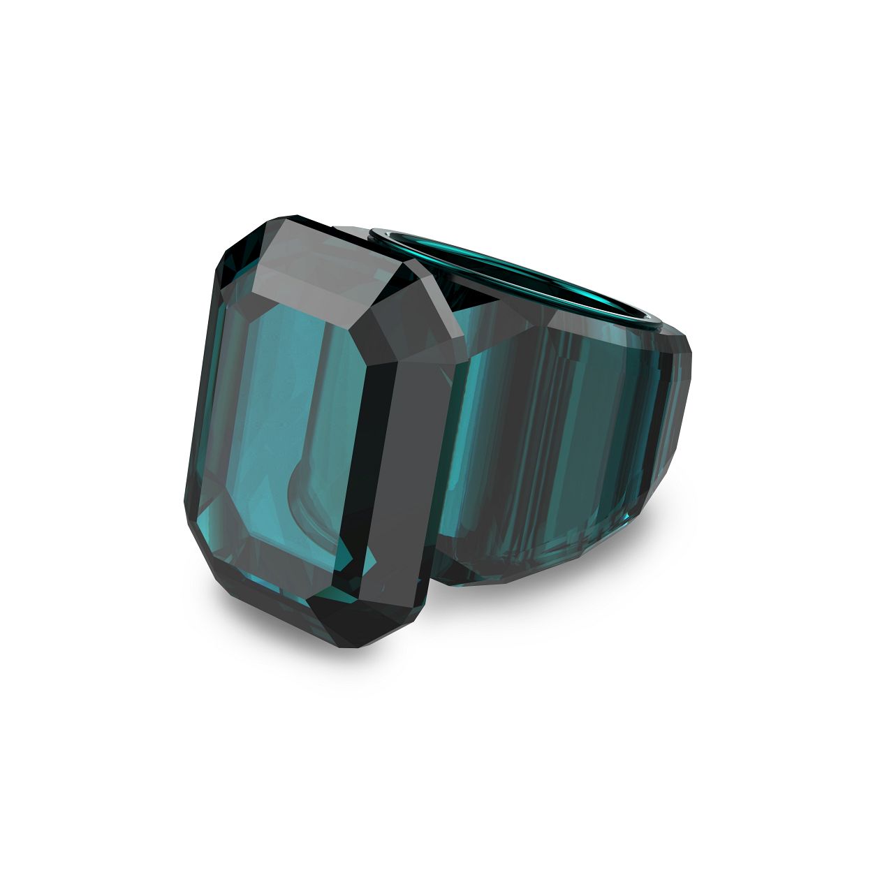 Deze opvallende diepgroene statement-ring is ge�nspireerd op de iconische Swarovski Nirvana-ring en niet alleen een indrukwekkend voorbeeld van kristal doordrenkt met kleur, maar ook een technisch hoogstandje. De ring bevat meer dan 138 facetten die deskundig zijn geslepen in Oostenrijk en is afgewerkt met een metalen inlegsel in een bijpassende kleurtint. Draag hem alleen of gestapeld met andere ringen voor een prismatisch kleuraccent. Deze ring is onderdeel van de Lucent-set, ontworpen door creative director Giovanna Engelbert voor Collection I.