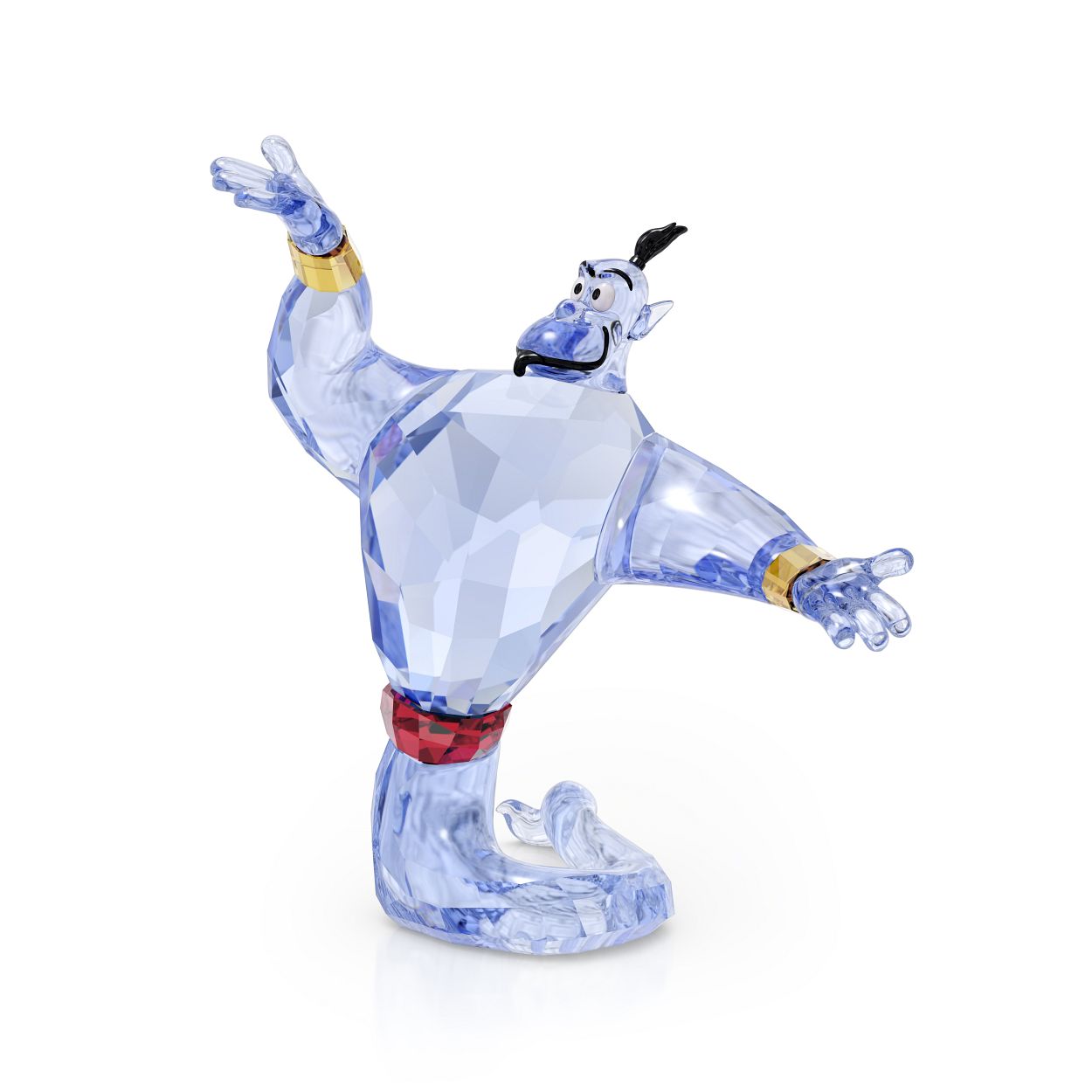 Haal het klassieke sprookje in huis met dit vrolijke figuurtje van Geest, een must-have voor fans van Aladdin. Het design is vakkundig vervaardigd uit blauw, rood, geel, zwart en helder kristal met 307 facetten en geeft het speelse karakter van Geest perfect weer. Ideaal om fans van de Disneyfilm en het vakmanschap van Swarovski cadeau te doen. Decoratieobject. Geen speelgoed. Niet geschikt voor kinderen jonger dan 15 jaar.