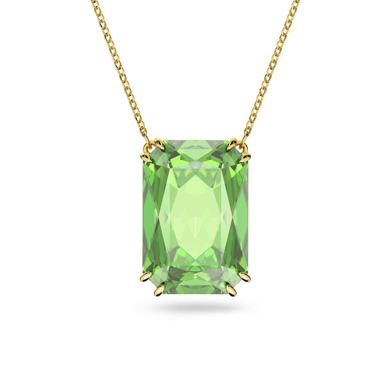 Deze tijdloze elegante hanger is ontworpen om gekoesterd te worden en geeft blijk van het ongekende vakmanschap van Swarovski. Het design is voorzien van een felgroen kristal als middenstuk en hangt aan een klassieke ketting met goudkleurige toplaag. Dit unieke sieraad maakt elke outfit direct speciaal. Deze hanger maakt onderdeel uit van de Millenia lijn en is ontworpen voor Collection III.

Artikelnr.: 5619491
Collectie:  Millenia
Kleur:  Groen
Lengte: 75 cm
Hanger grootte: 2.7x1.8 cm
Materiaal:  Kristallen, Goudkleurige toplaag
Type sluiting:  Schuifbare bal