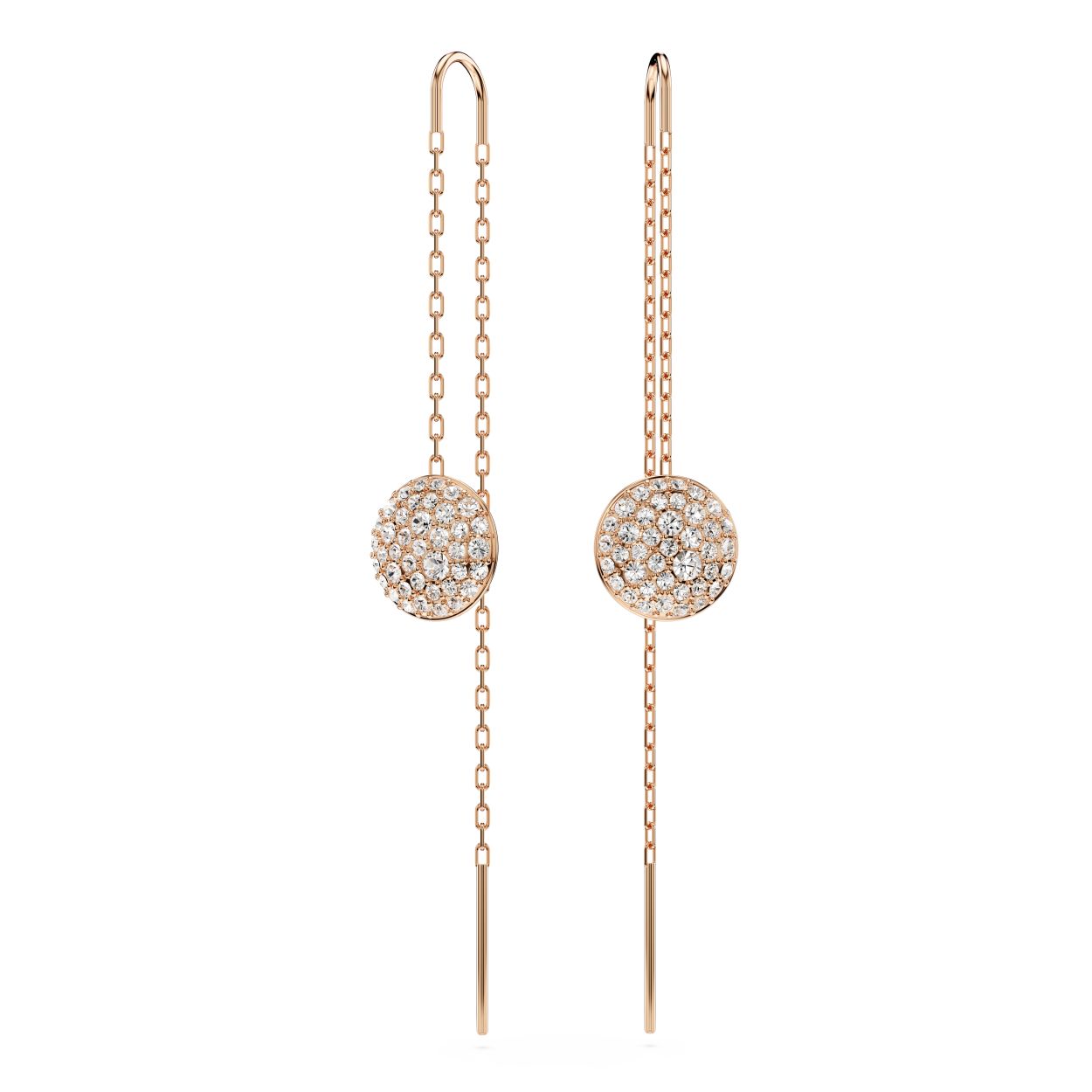 Deze oogverblindende Sublima-oorbellen zijn ge�nspireerd op het heelal en zorgen voor een wonderschoon accent. Aan elke oorbel met ros�goudkleurige toplaag hangt een ketting en een bolvormig meteoormotief voorzien van heldere ronde kristallen. Een gemakkelijke manier om uw look te laten stralen.