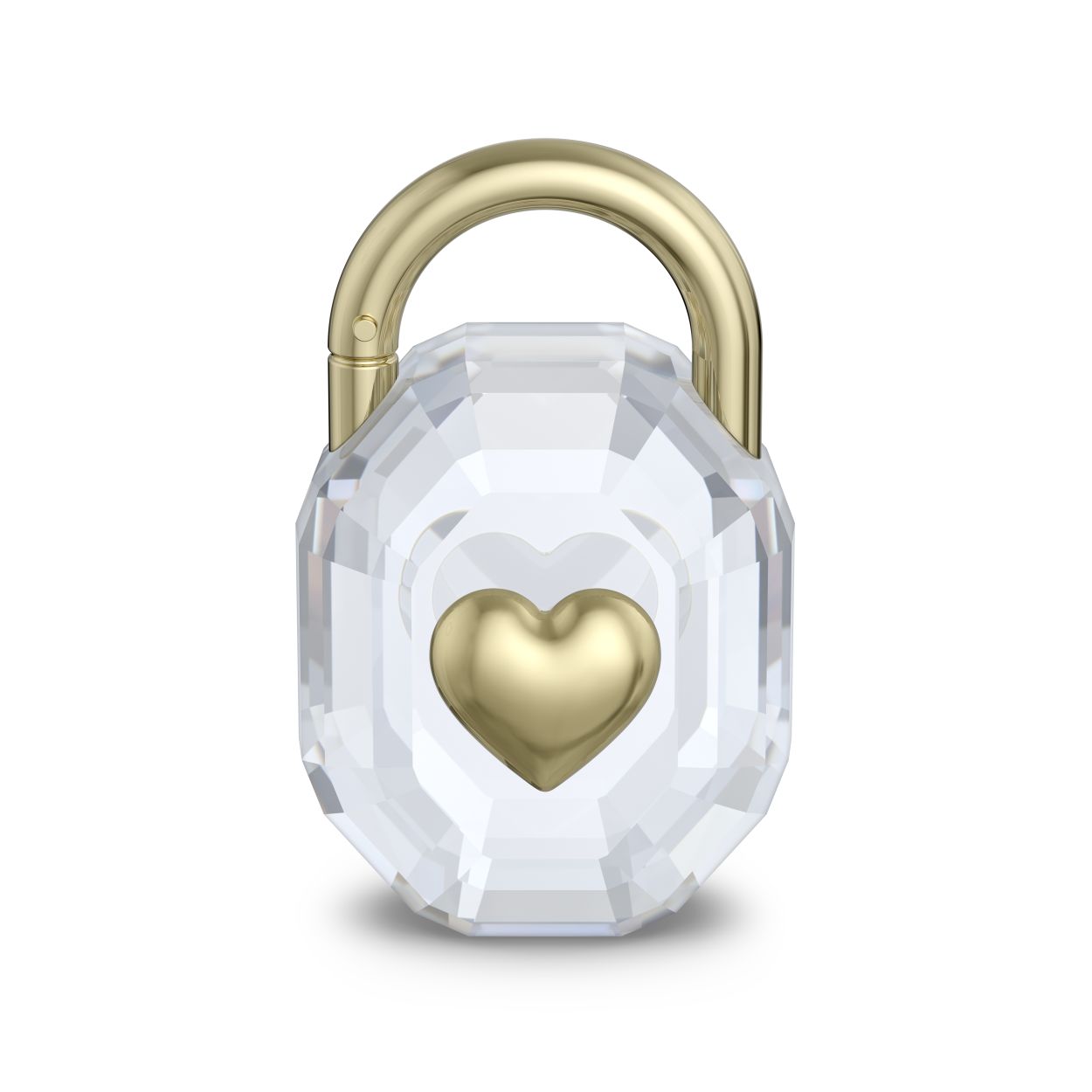 Toon uw ware gevoelens met dit betekenisvolle Symbolica Hangslot. Het heldere ontwerp is vervaardigd met 131 facetten en de sluiting en het hart in het midden zijn vervaardigd van goudkleurig metaal. Verras een bijzonder iemand met dit blijvende symbool van de liefde of onwrikbare vriendschap. Decoratief voorwerp. Geen speelgoed. Niet geschikt voor kinderen onder de 15 jaar.