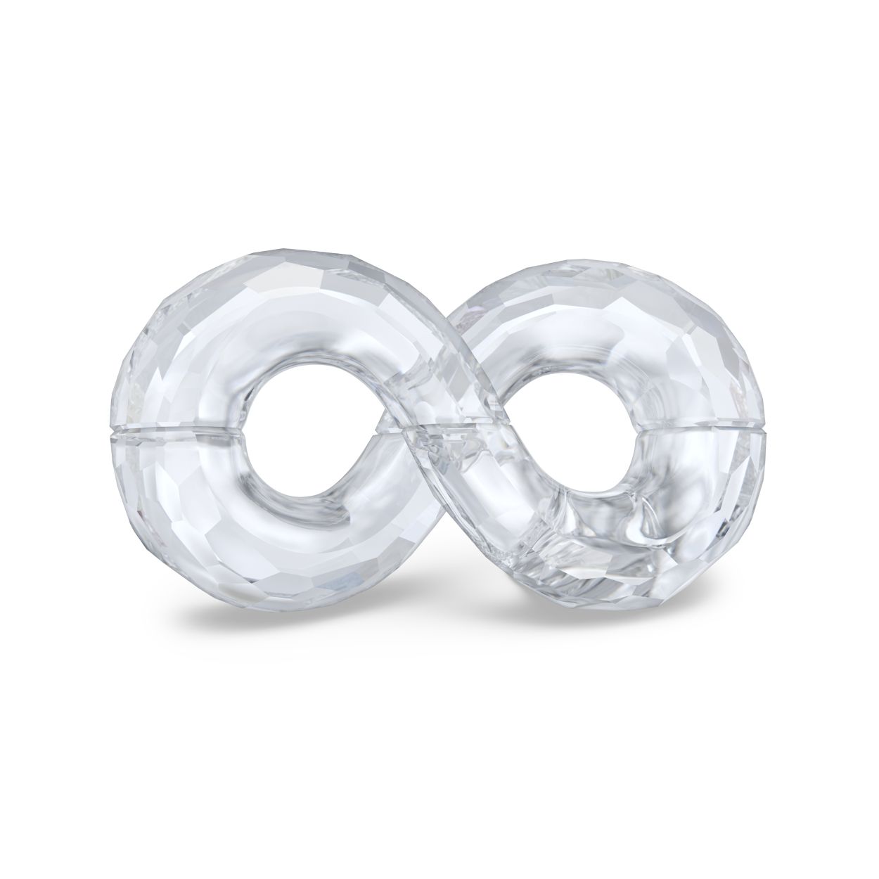 Dit kristallen Infinity-symbool heeft een elegante vorm die staat voor eeuwige liefde, voortdurende vernieuwing en harmonieuze verbindingen. Het is vervaardigd met 257 facetten die het licht vanuit elke hoek reflecteren en is het perfecte cadeau om uw blijvende verbintenis te vieren. Decoratief voorwerp. Geen speelgoed. Niet geschikt voor kinderen onder de 15 jaar.