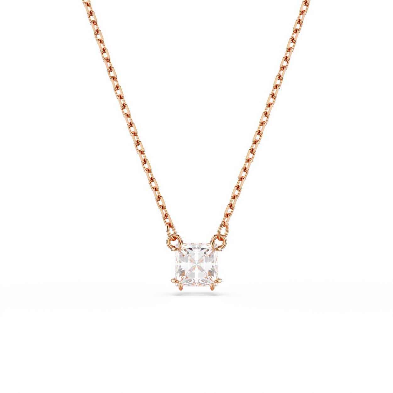 De tijdloze elegantie van de iconische Stilla-familie is duidelijk zichtbaar in deze prachtige hanger. In het ontwerp met roségoudkleurige toplaag prijkt een Swarovski Zirkonia in Square-slijpvorm in een verfijnde dubbele klauwzetting. De lange ketting is voorzien van een karabijnsluiting. Dit veelzijdige sieraad is een fascinerend cadeau voor een speciaal iemand in uw leven.