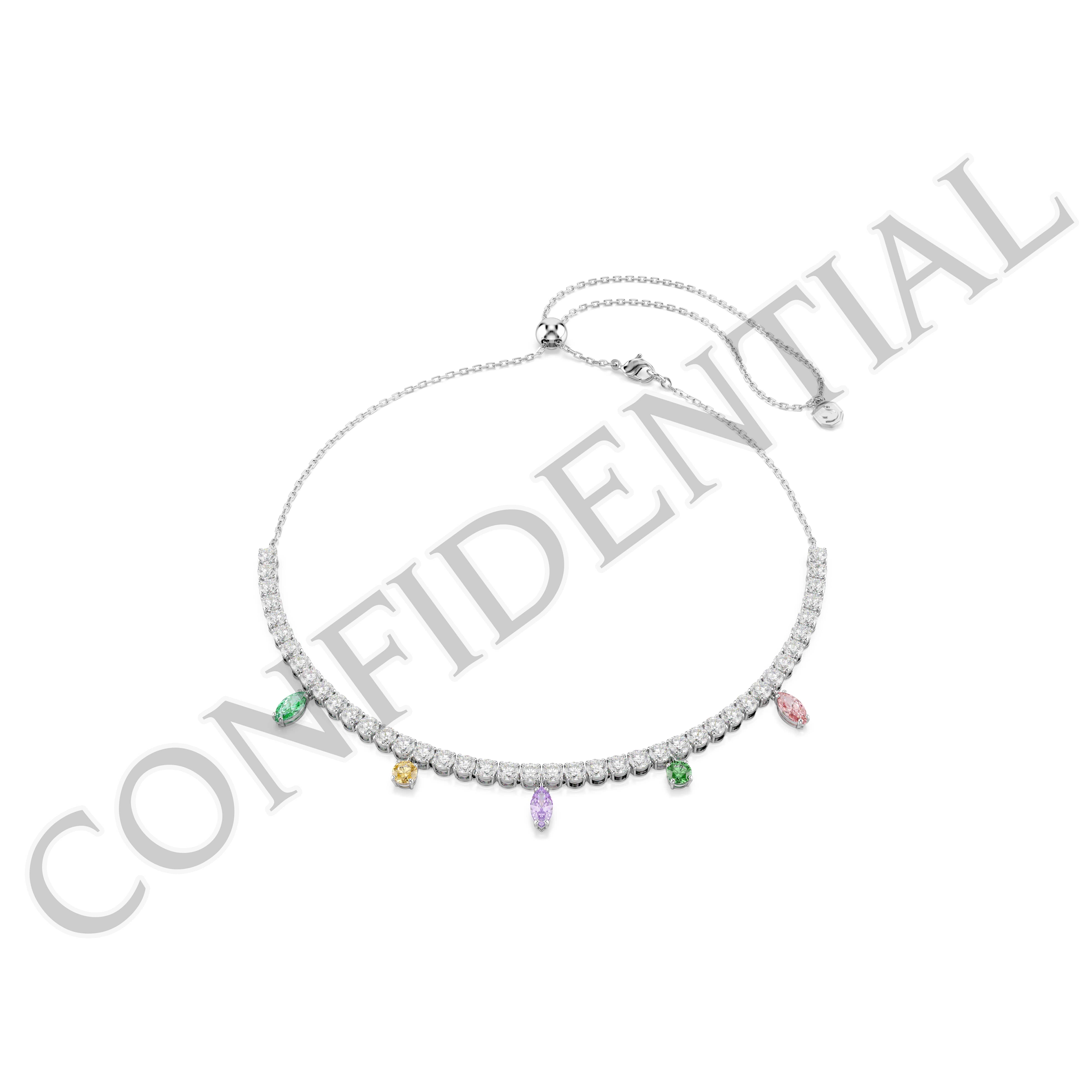 Ge&iuml;nspireerd op Cupido&rsquo;s liefdespijl is deze ketting met rhodium toplaag een unieke stylingkeuze. Het centrale silhouet hangt aan een delicate ketting en is versierd met heldere ronde kristallen. Het is een stralende uitdrukking van romantiek zoals geen ander.