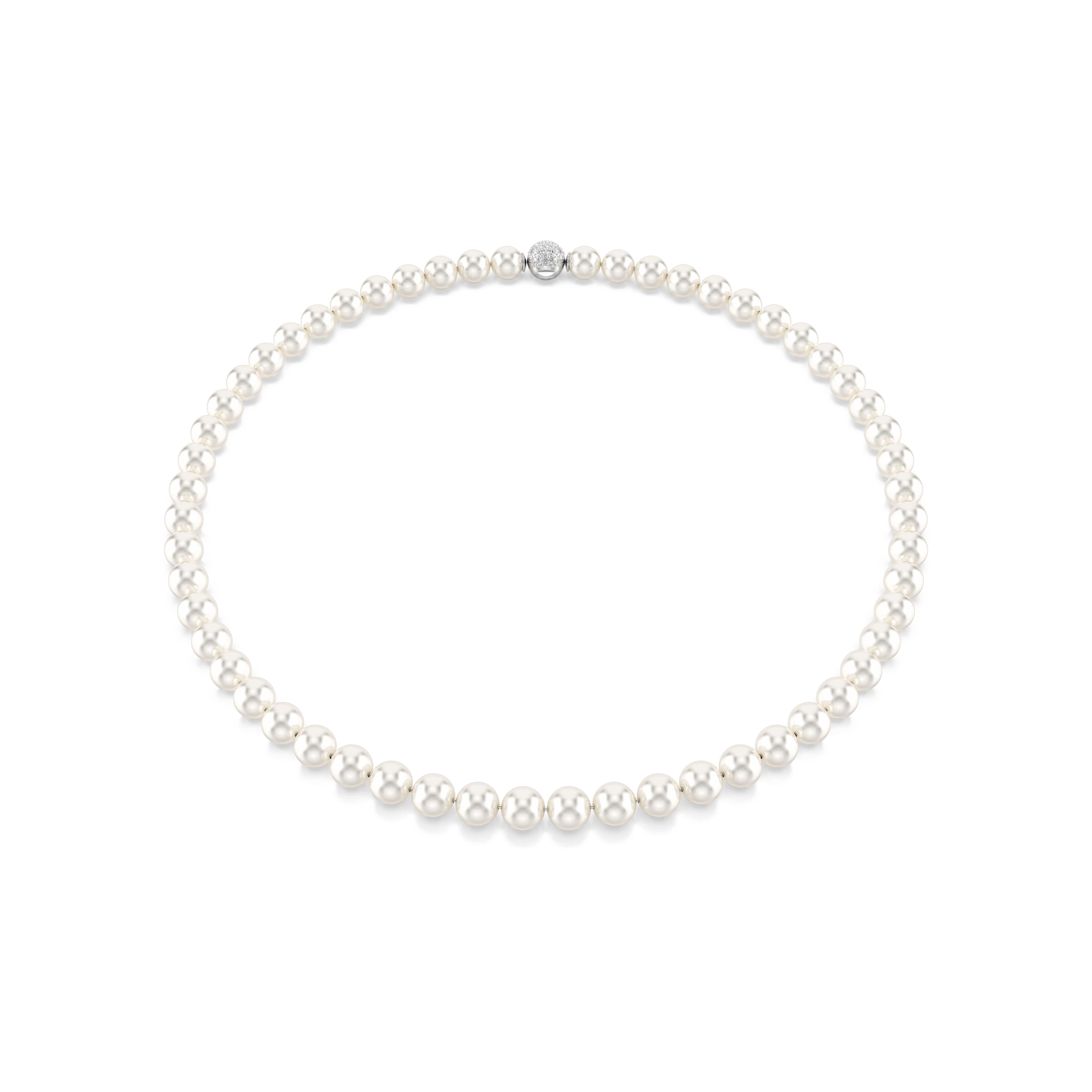 Deze Matrix-ketting belichaamt een klassieke elegante look en is vervaardigd met een volledige streng witte Swarovski Crystal Pearls. Voeg het toe aan uw essenti&euml;le sieradencollectie en combineer het met een bijpassende armband of oorbellen om de stijl te maximaliseren.

Artikelnr.: 5747746
Collectie:  Matrix
Lengte: 40 cm
Breedte: 0.7 cm
Materiaal:  Kristallen, Rodium-verguld, Crystal pearl
Kleur:  Wit
Type sluiting:  Magneetsluiting