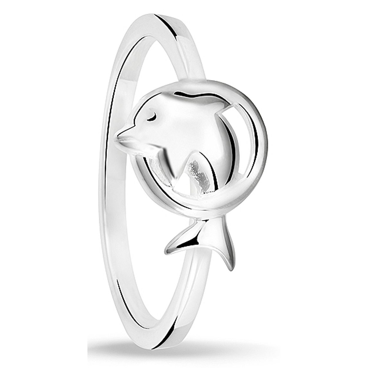 Bellini zilveren ring met dolfijn 