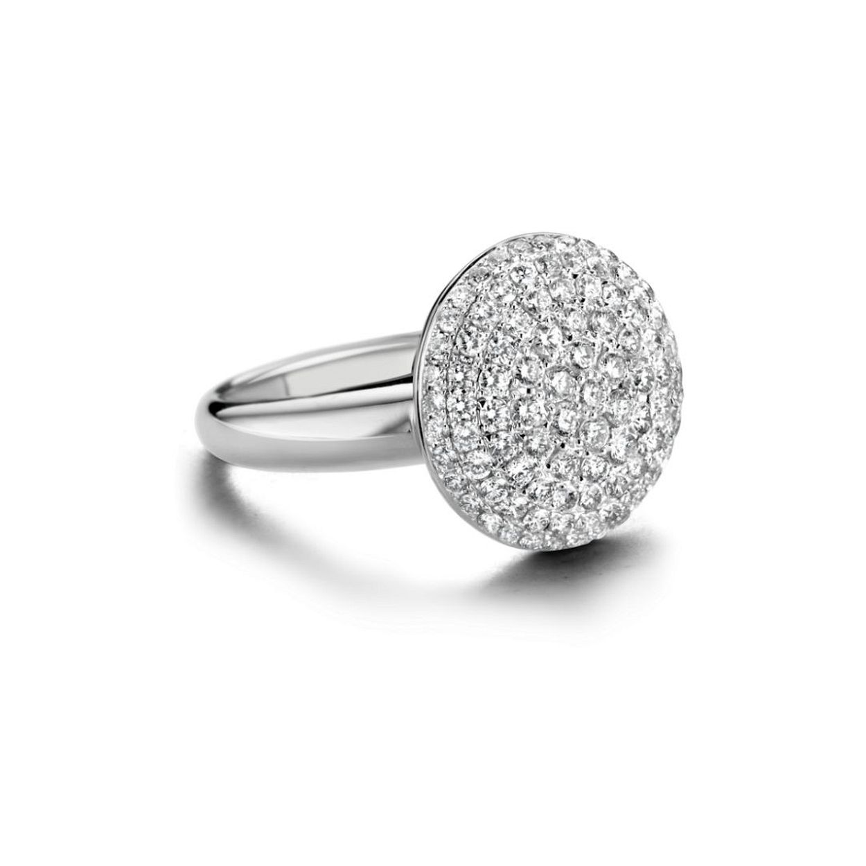 Witgouden ring pavé briljant