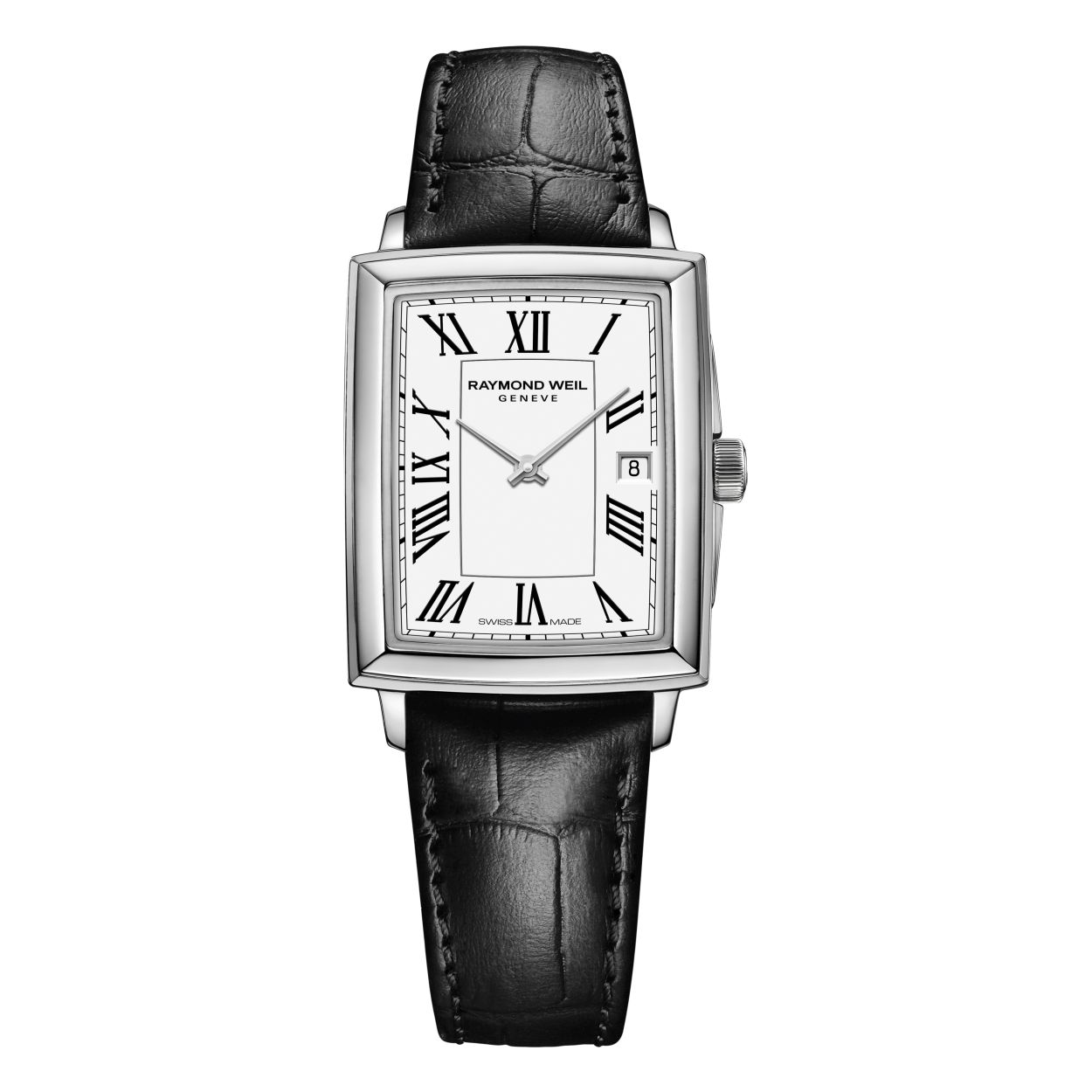 Dit is een prachtig horloge van het merk Raymond Weil.
Een populaire stijl in het art-decotijdperk van de jaren 20 en 30: horloges met vierkante wijzerplaten beleven een chique heropleving. RAYMOND WEIL introduceert dit ontwerp in de vorm van onze immer klassieke en populaire  Toccata-collectie voor dames