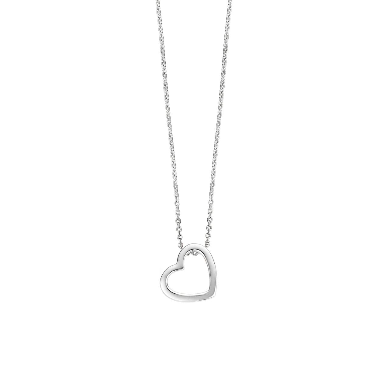 Moments collier zilver hart | 61105AW
