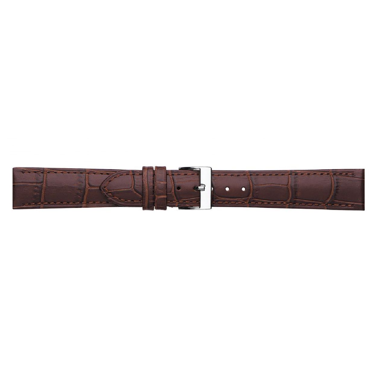 Een mooie horlogeband van het merk Condor gemaakt van leer. De kleur van deze horlogeband is bruin. De breedte is 18mm.