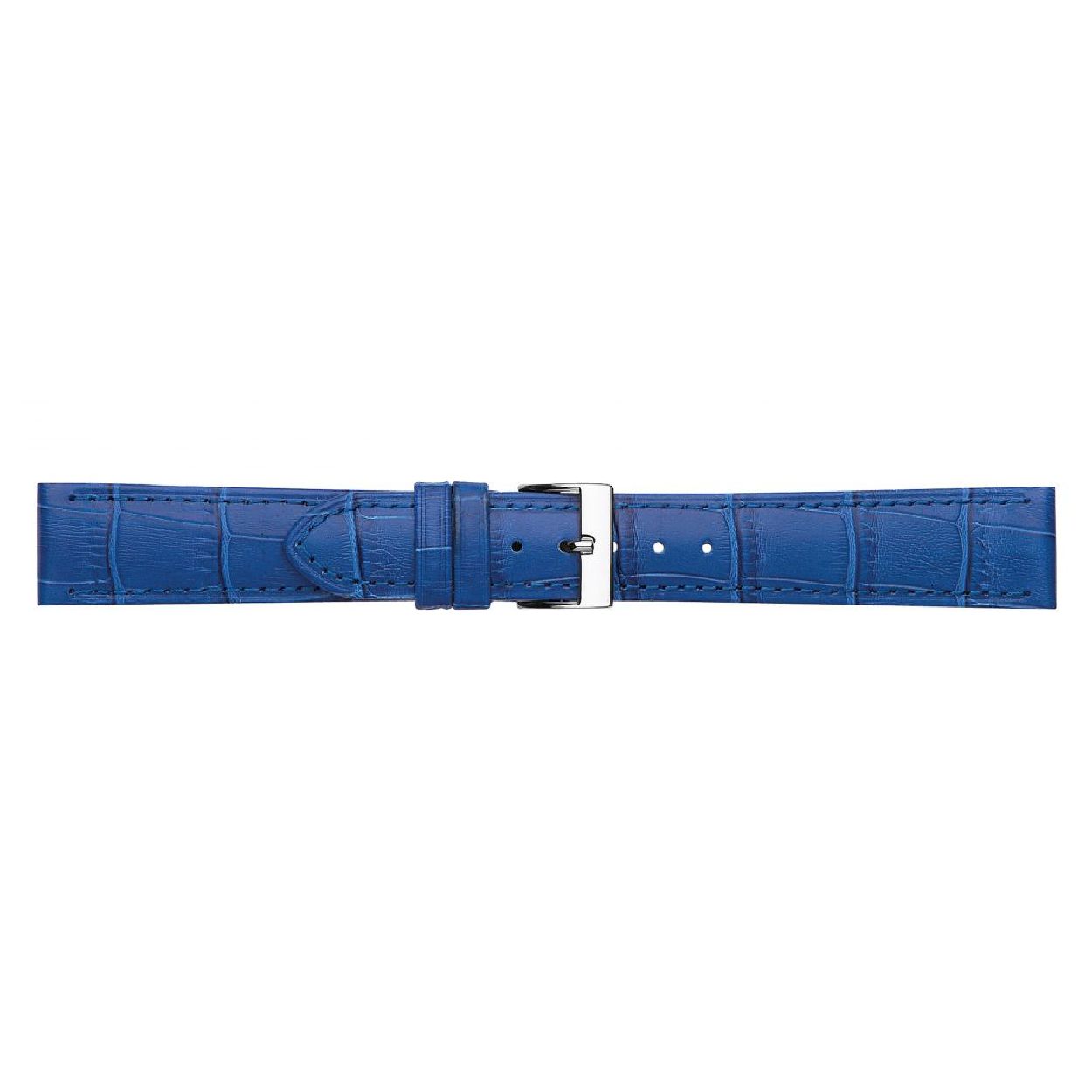 Een mooie horlogeband van het merk Condor gemaakt van leer. De kleur van deze horlogeband is blauw. De breedte is 22mm.