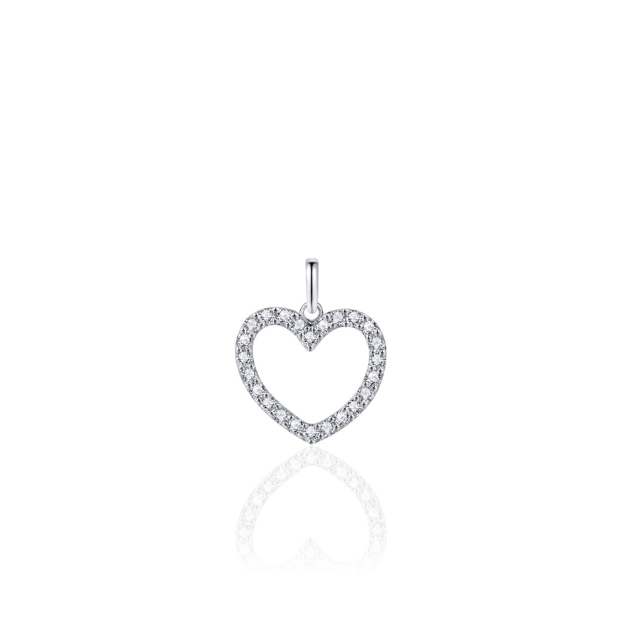 Schitterende zilveren hanger hart rondom bezet met briljant geslepen zirkonia's. Het formaat van de hanger is 18 x 15 mm.

Leuk om te combineren met andere sieraden uit onze collectie.
