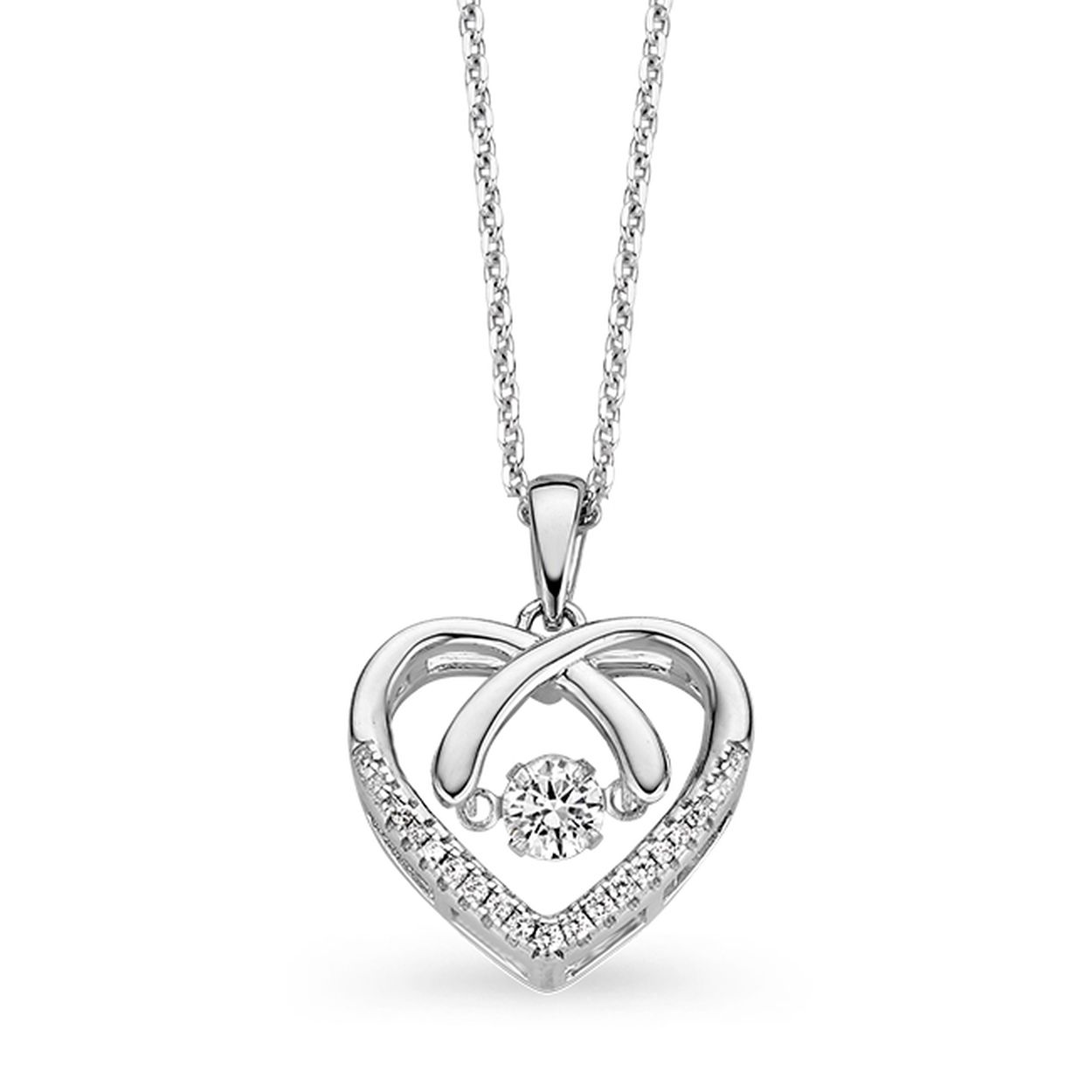Rosa di Luca collier hart bewegende zirconia