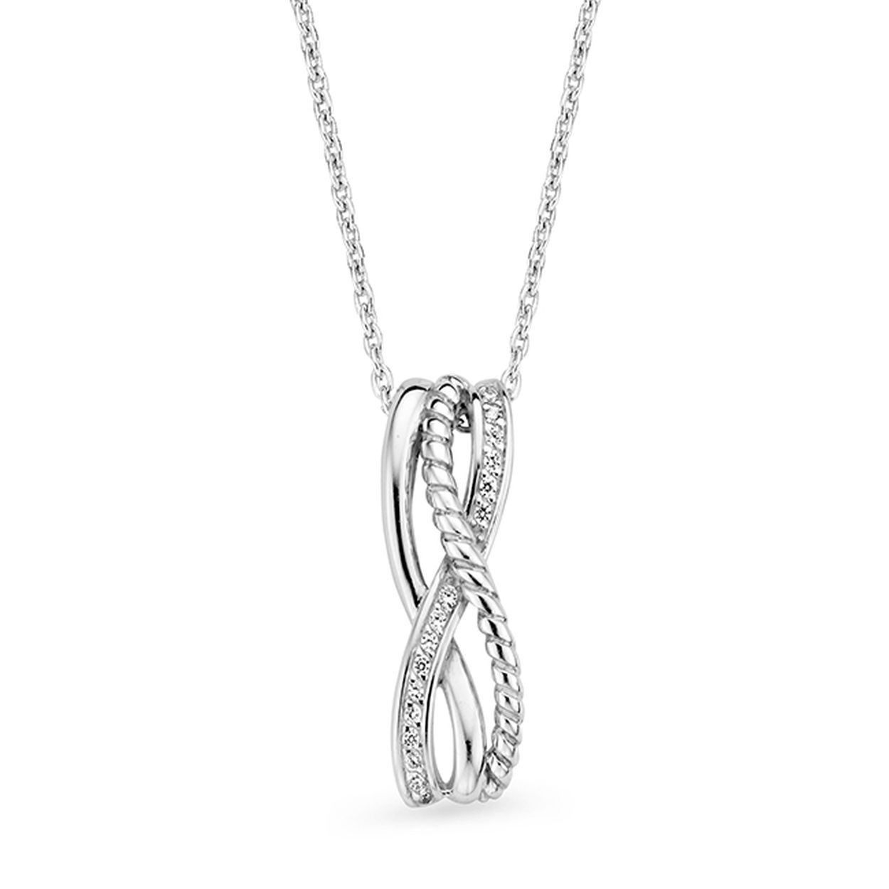 Rosa di luca zilveren hanger fantasie zirkonia  624.518