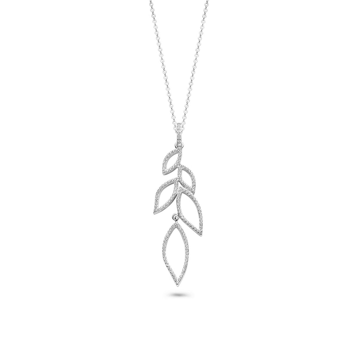 Rosa di Luca zilveren hanger zirkonia met collier