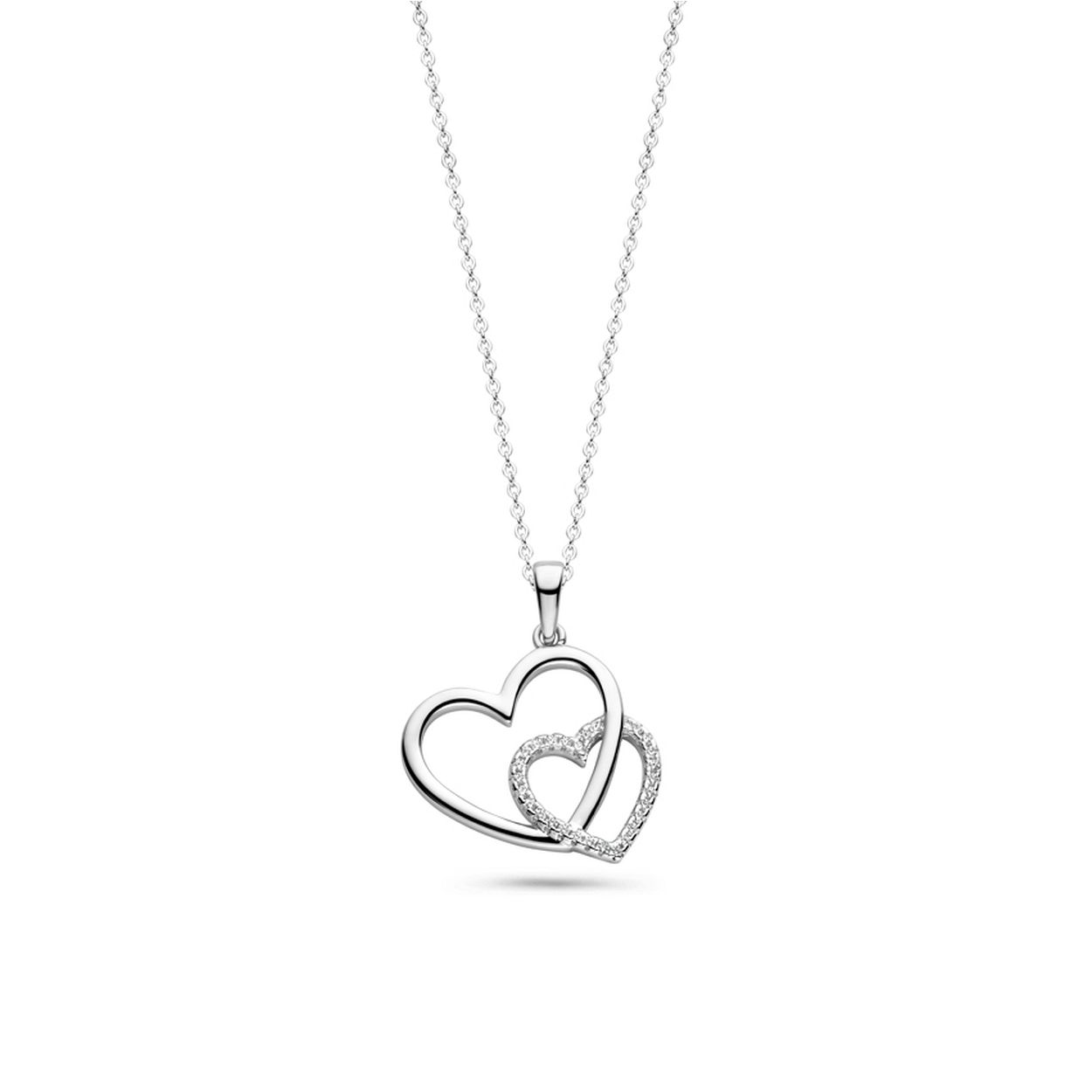 Rosa di Luca zilveren hanger zirkonia met collier