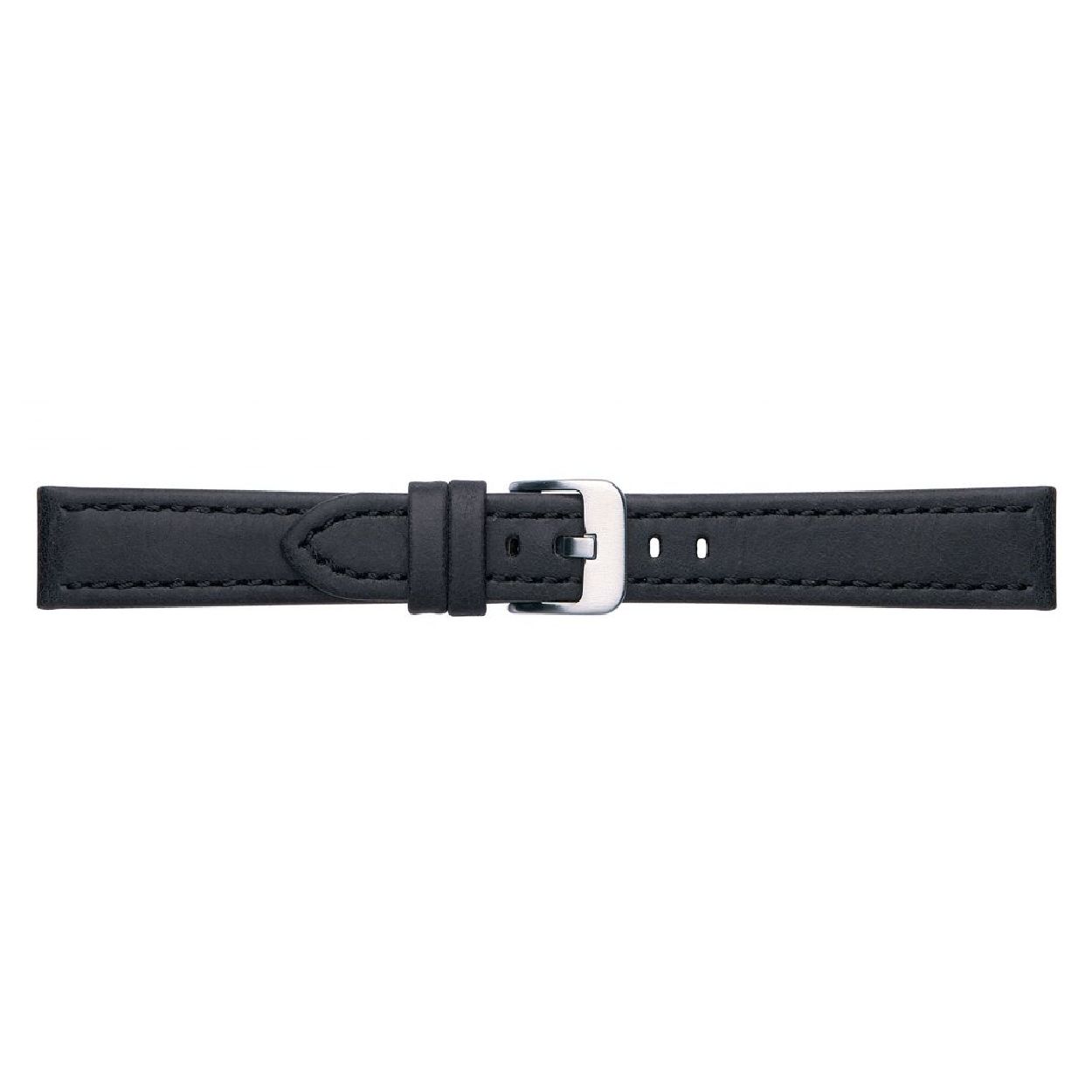 Een mooie horlogeband van het merk Condor gemaakt van leer. De kleur van deze horlogeband is zwart. De breedte is 22mm.