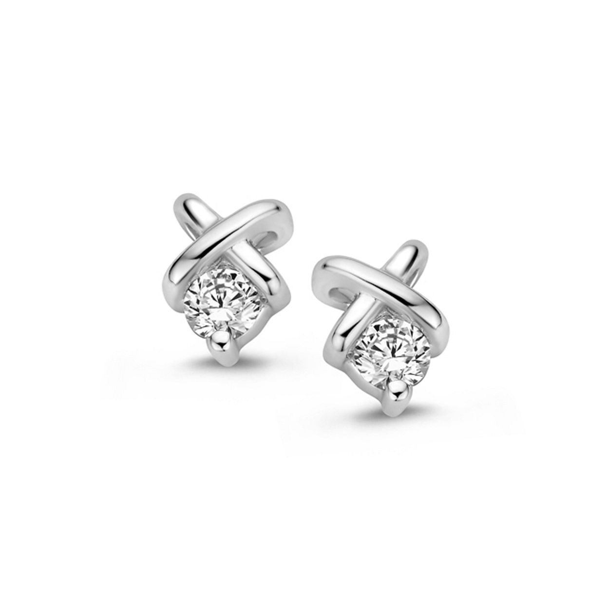 zilveren oorstekers, X+zirconia