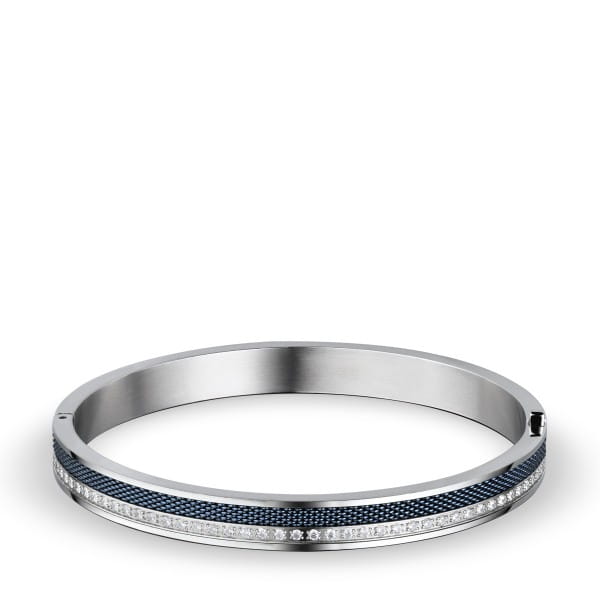 Edelstaal bering Bangle Bering blauw zirkonia 627-1117-190