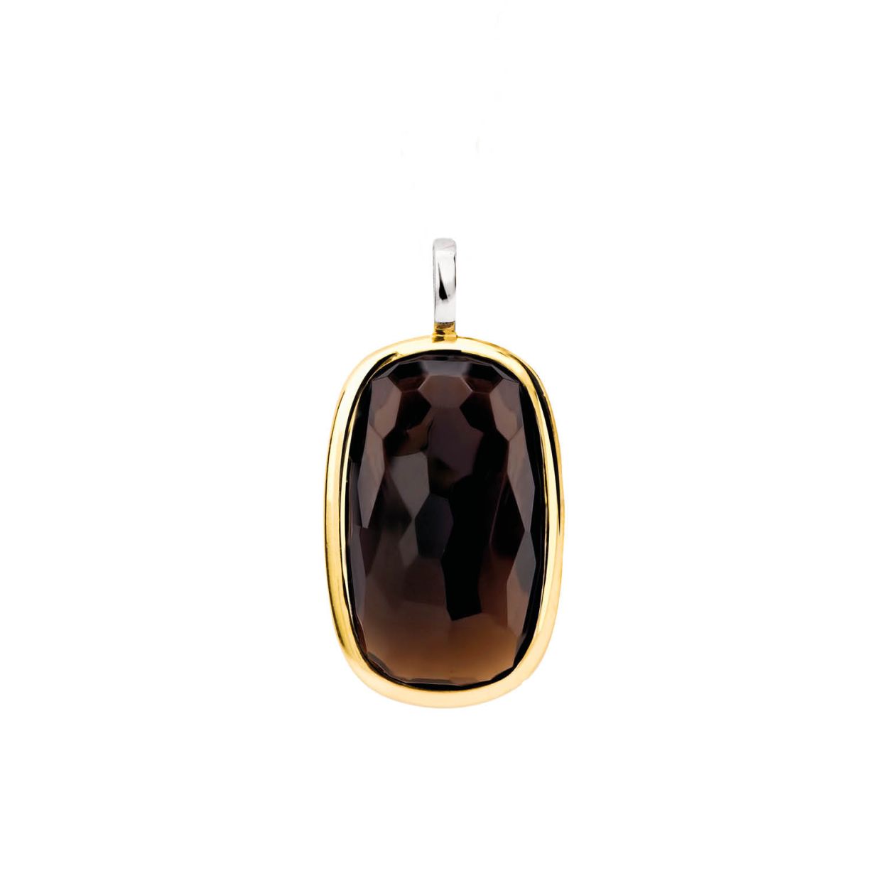 Deze TI SENTO - Milano Hanger 6774TB is gemaakt van Zilver met een geelgouden plating. De kleurstelling van deze hanger is Bruin. Alle TI SENTO - Milano producten worden geleverd in een luxe geschenkverpakking.