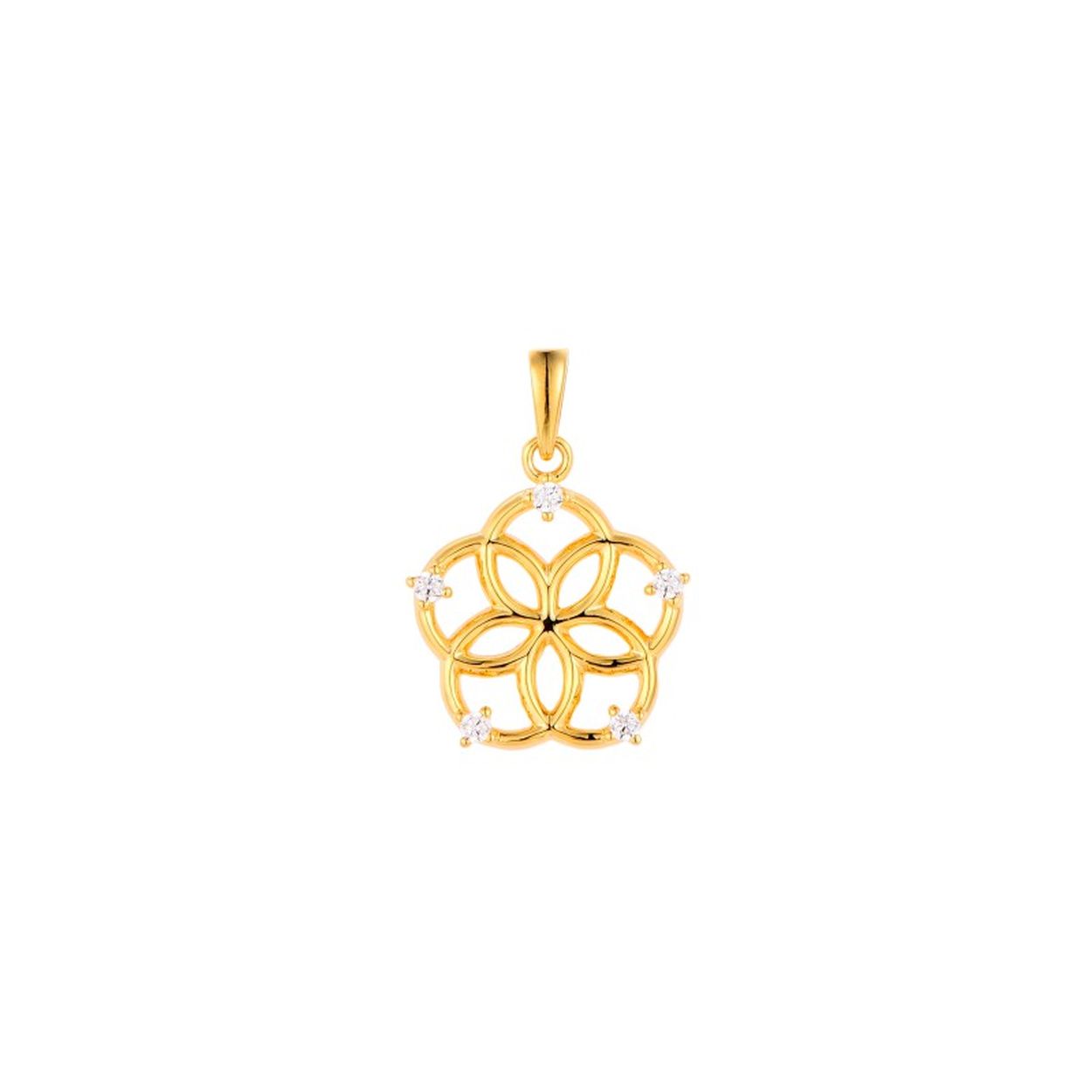 MY iMenso ODM "Endless CZ 19mm" pendant (925/0,5Mgold-plated)