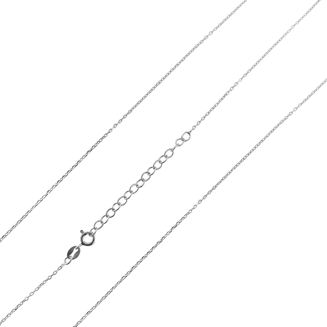 ODM collier "Jasseron oval 1.1mm" (925/rhodium verguld) 10x 42+5cm