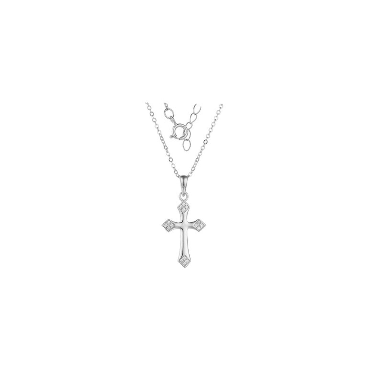 ODM "Kruis 25mm CZ" hanger (925/rhodium verguld)